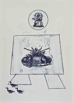 Le bouleau du soldat - Lithographie de Max Ernst - 1972