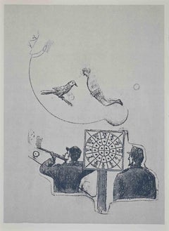 Le bouleau du soldat - Lithographie de Max Ernst - 1972