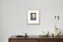 Max Ernst Ohne Titel 1965 #107A Surrealistische Radierung Aquatinta in Farben Blau Gelb