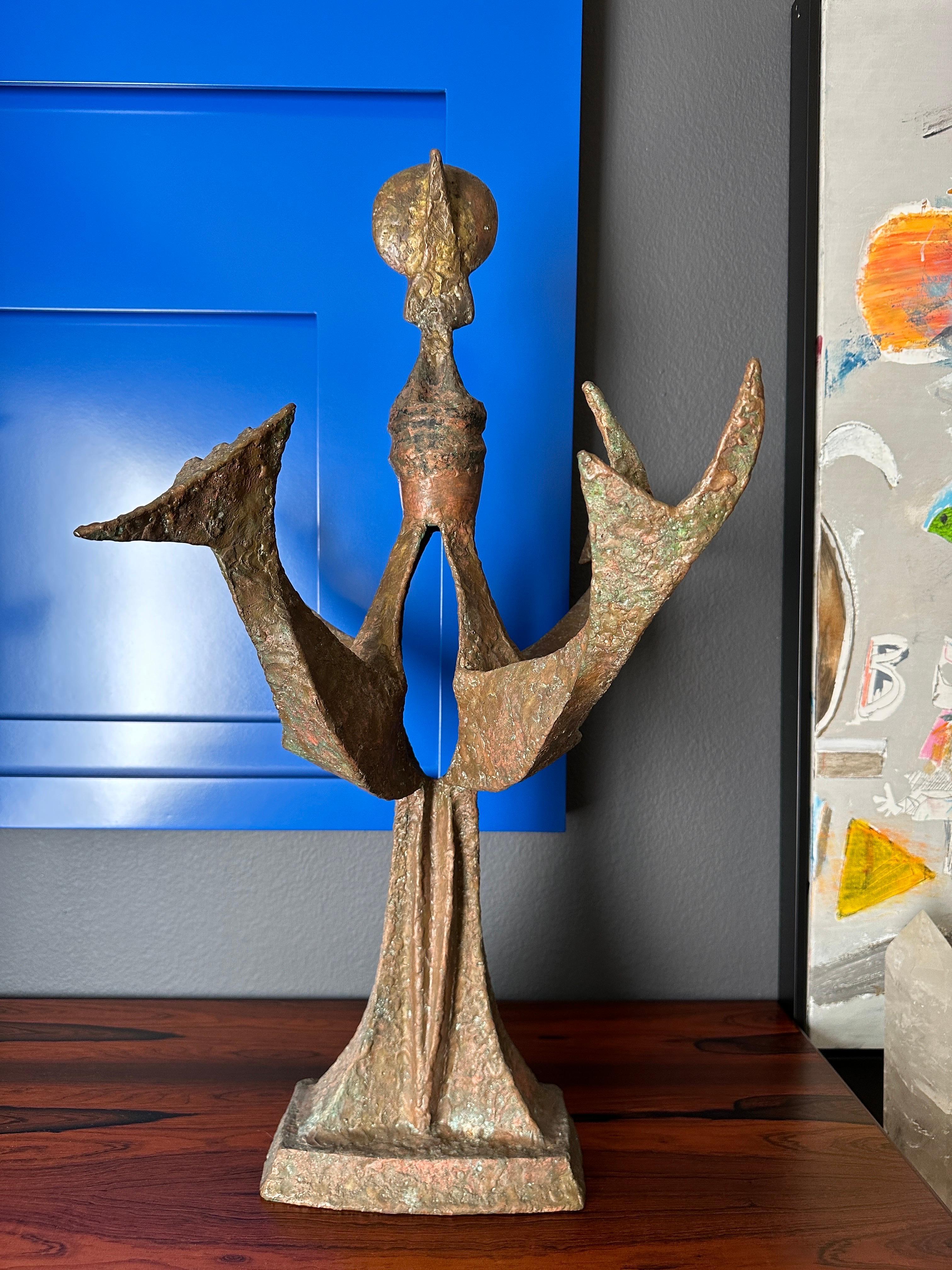 American Max Finkelstein Brutalist Welded Sculpture  For Sale
