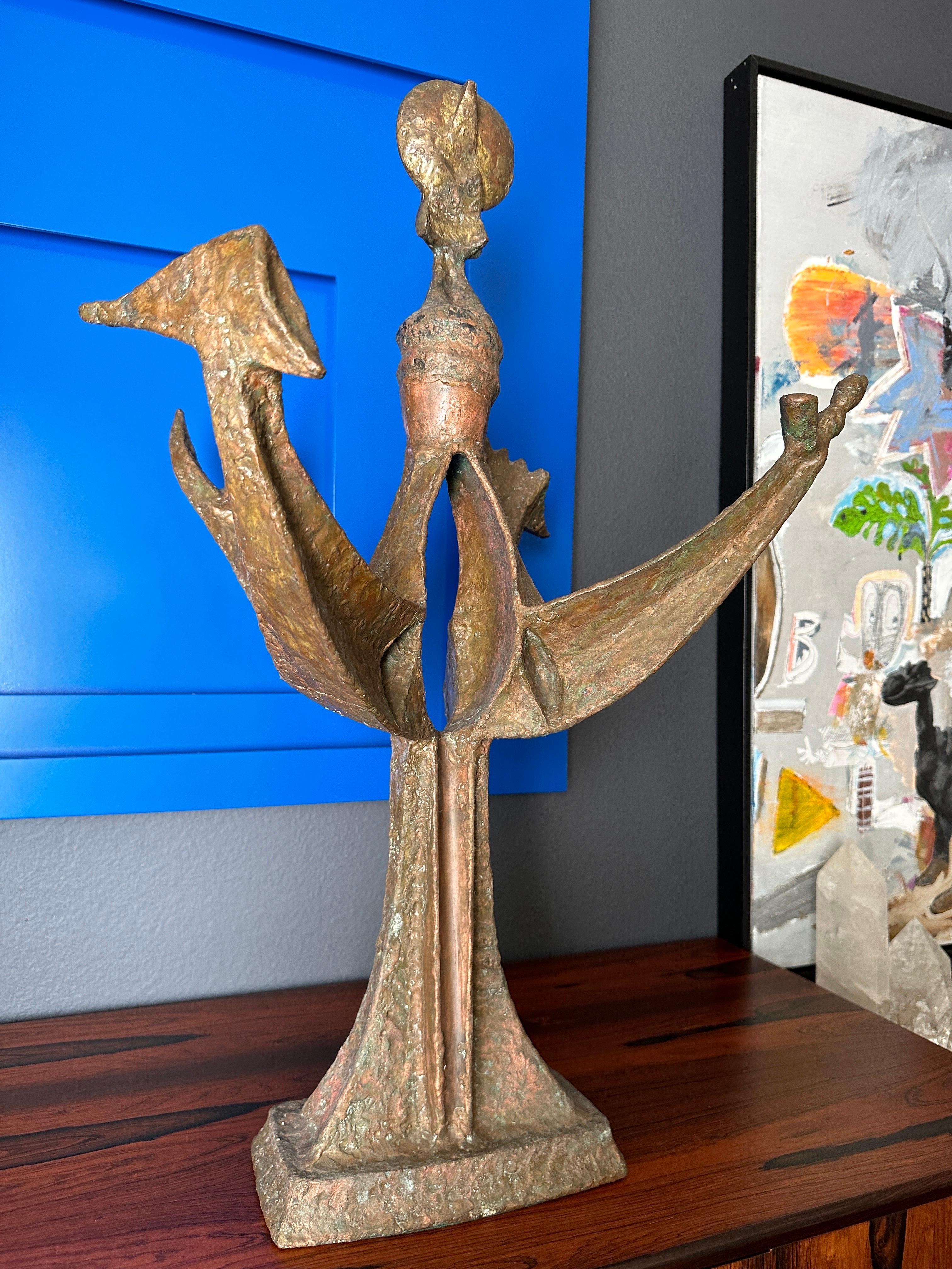 Brass Max Finkelstein Brutalist Welded Sculpture  For Sale