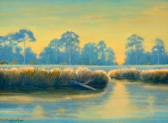 "Bayou in Blue & Gold" Landscape