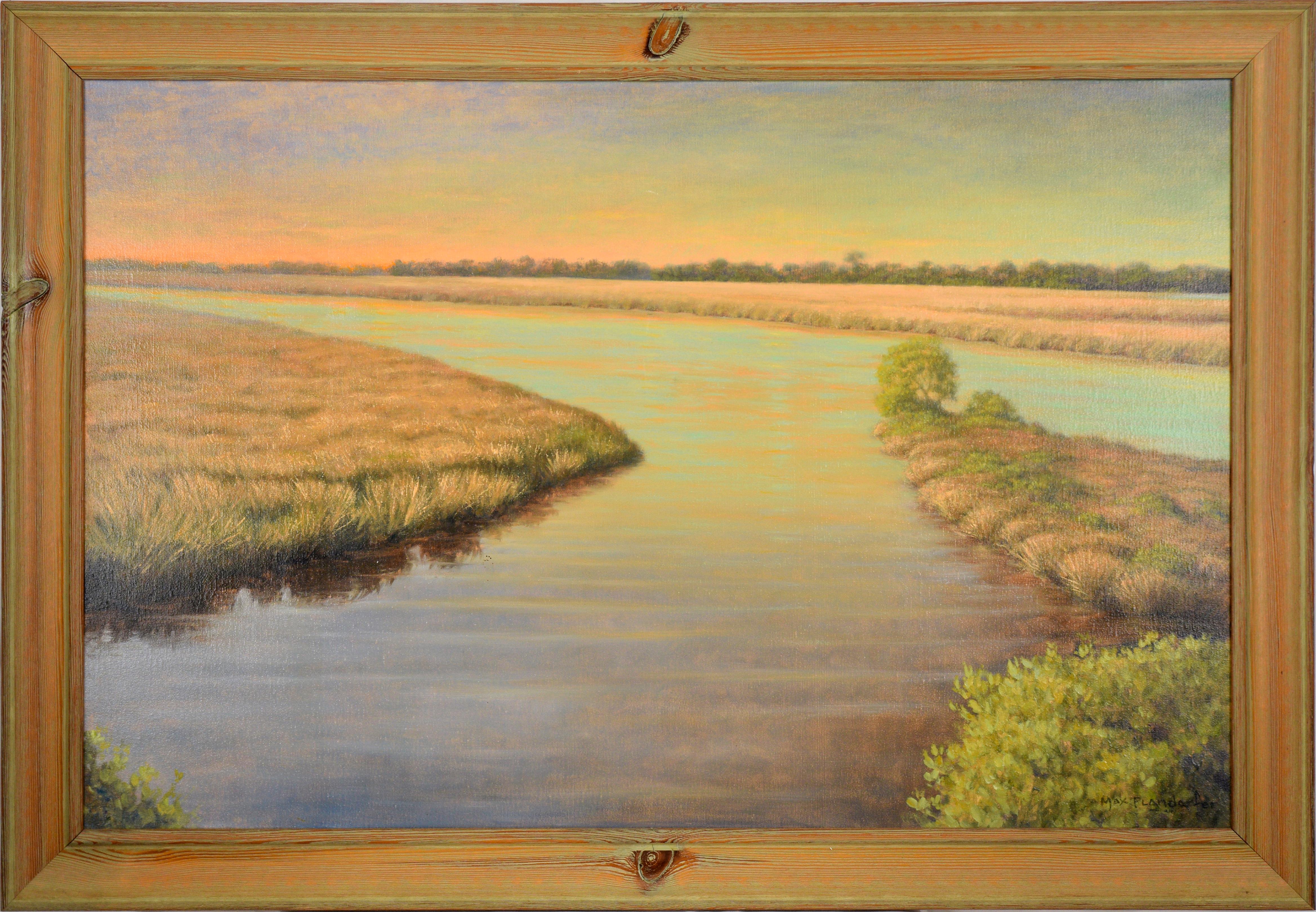 "Ocean Springs" Mississippi Bayou Landscape in Oil on Canvas