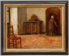 Max Gaisser (1857-1922) - 19th Century Oil, Quiet Interior