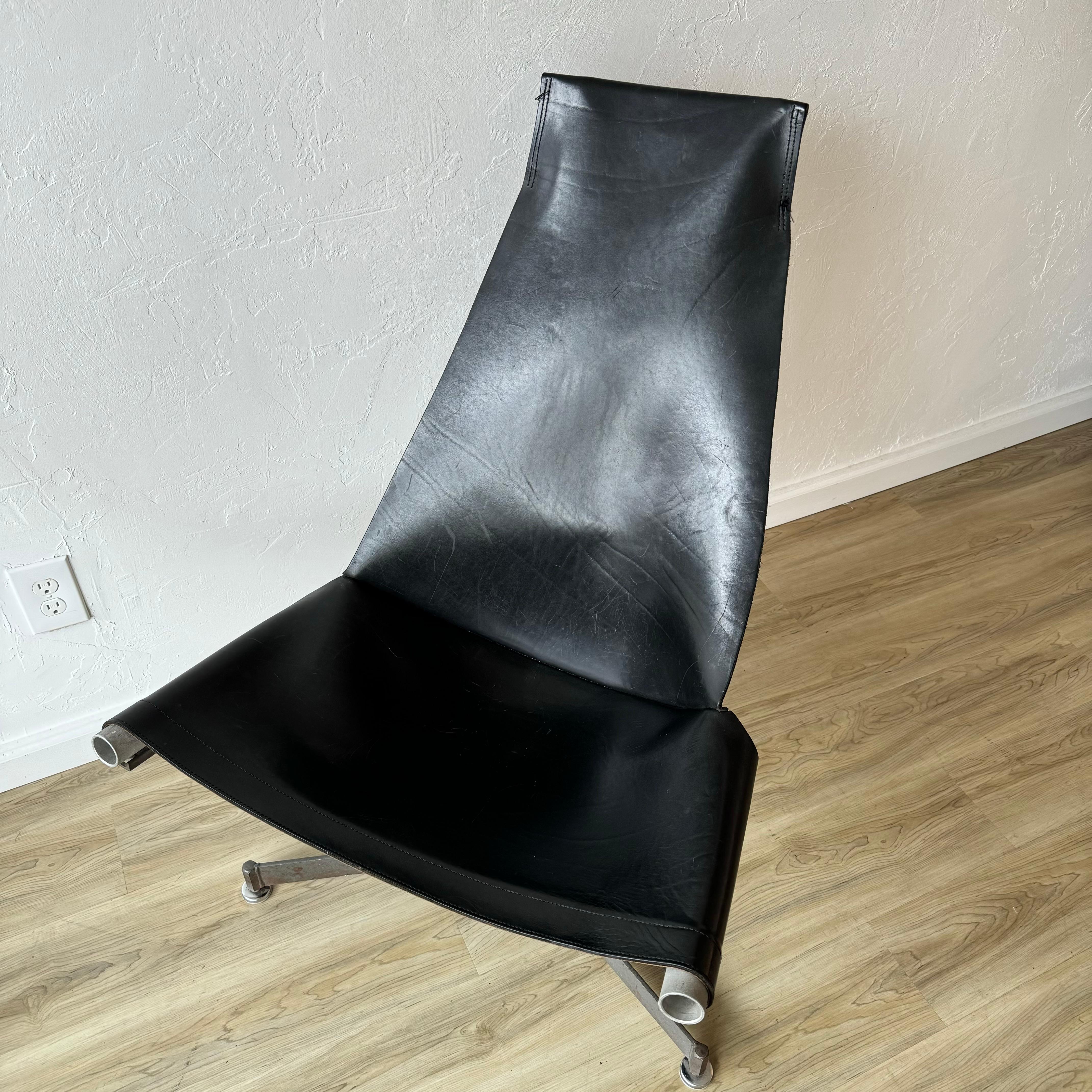 Mid-Century Modern Max Gottschalk Studio Leather Sling Chair