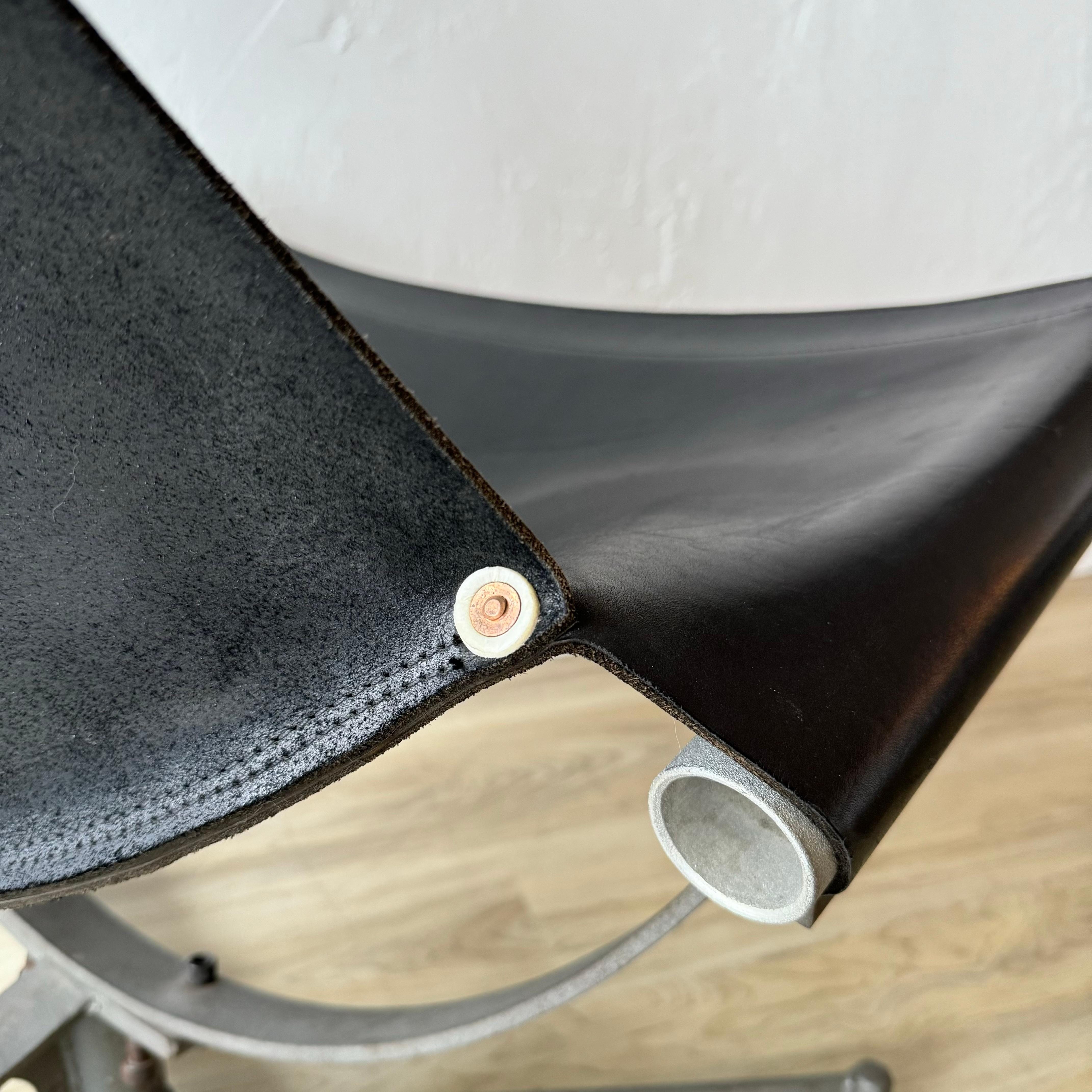Late 20th Century Max Gottschalk Studio Leather Sling Chair