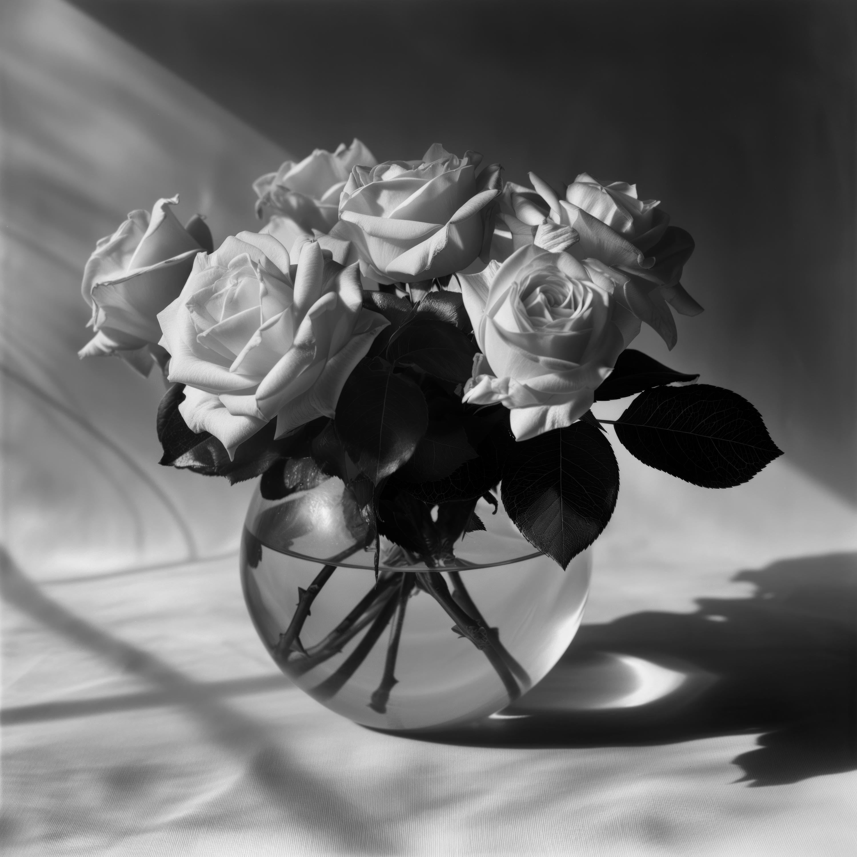 Floral Noir: Rose Composition 121
