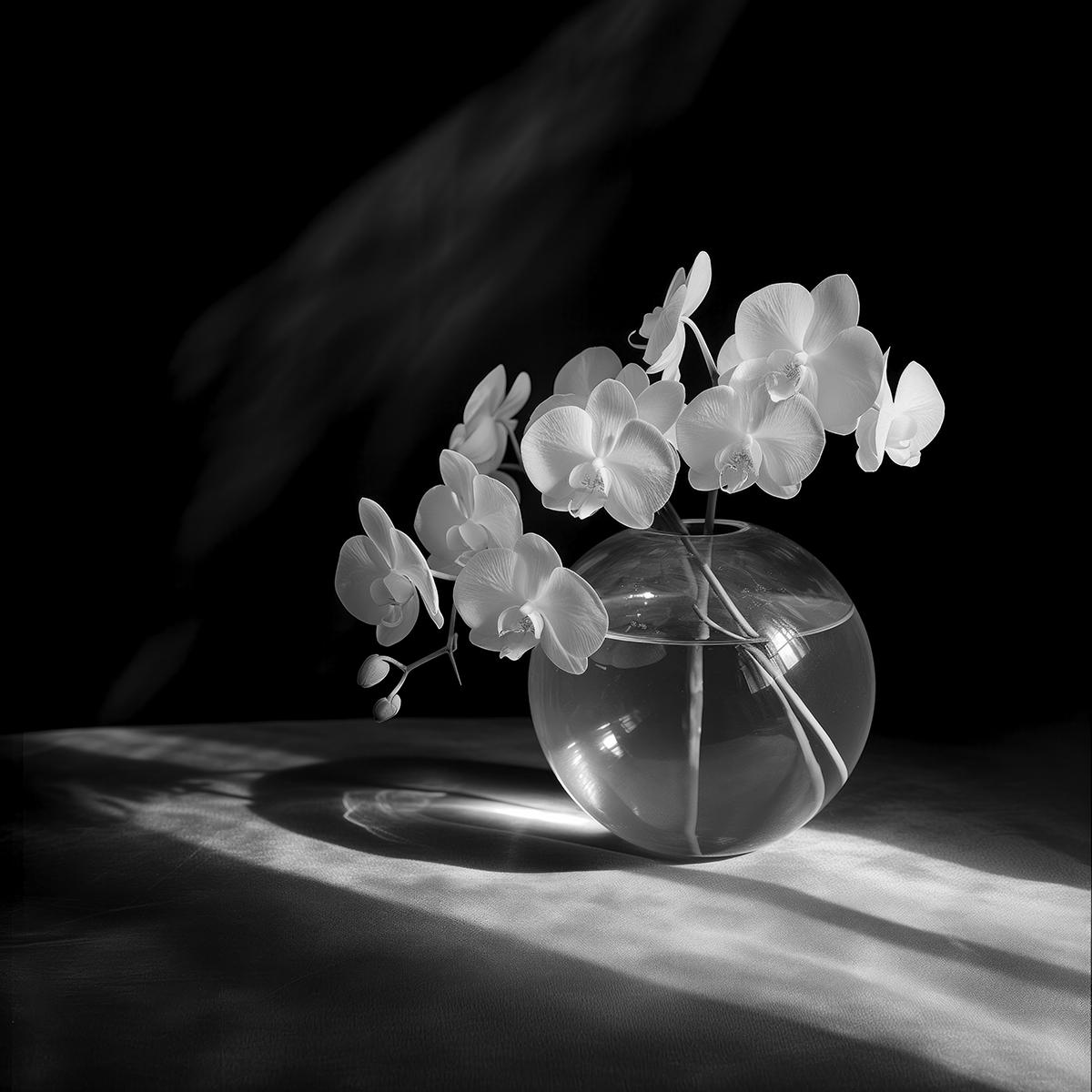 Max Grant Still-Life Photograph - Orchid Composition 18