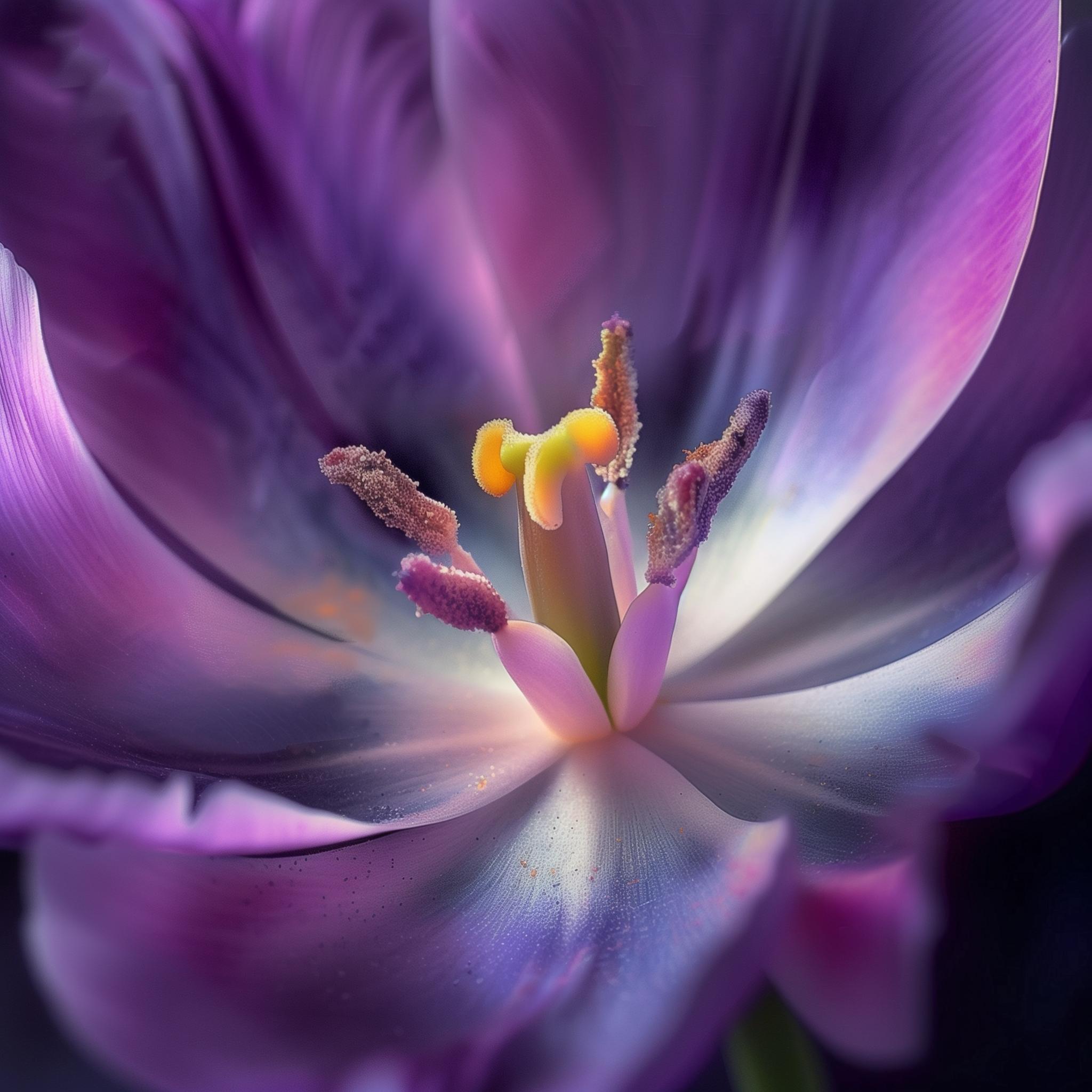 PURPLE TULIP (After Georgia O'Keeffe) photograph on plexiglass  - Photograph by Max Grant