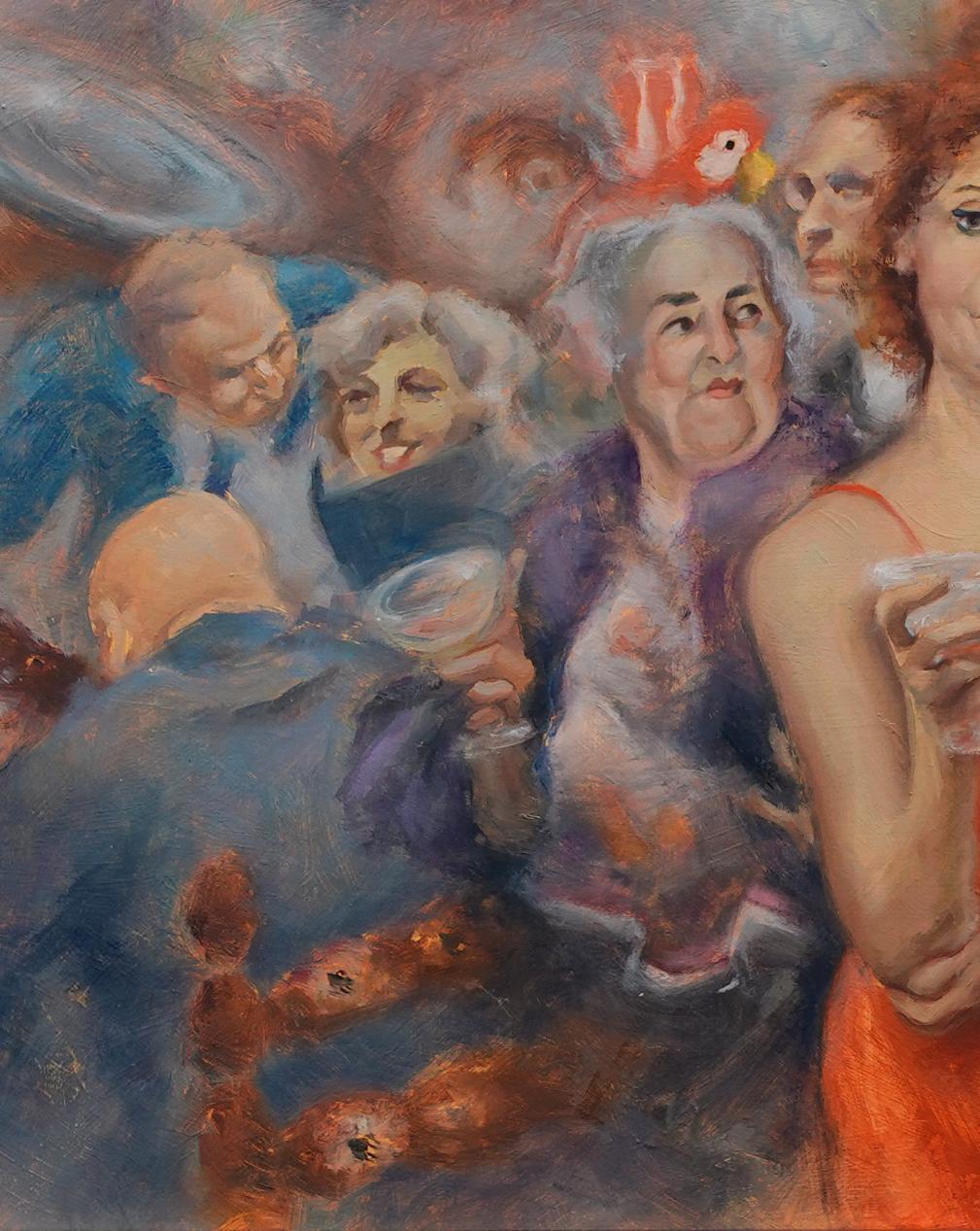 Cocktails (d'après Rosemary Mahoney) Scène d'intérieur Personnes Restaurant Texas Artiste

Cocktails (d'après Rosemary Mahoney) est l'œuvre de l'artiste texan Max Guarnaccia. Elle est inspirée d'un tableau de Rosemary Mahoney peint en 1981 pour un