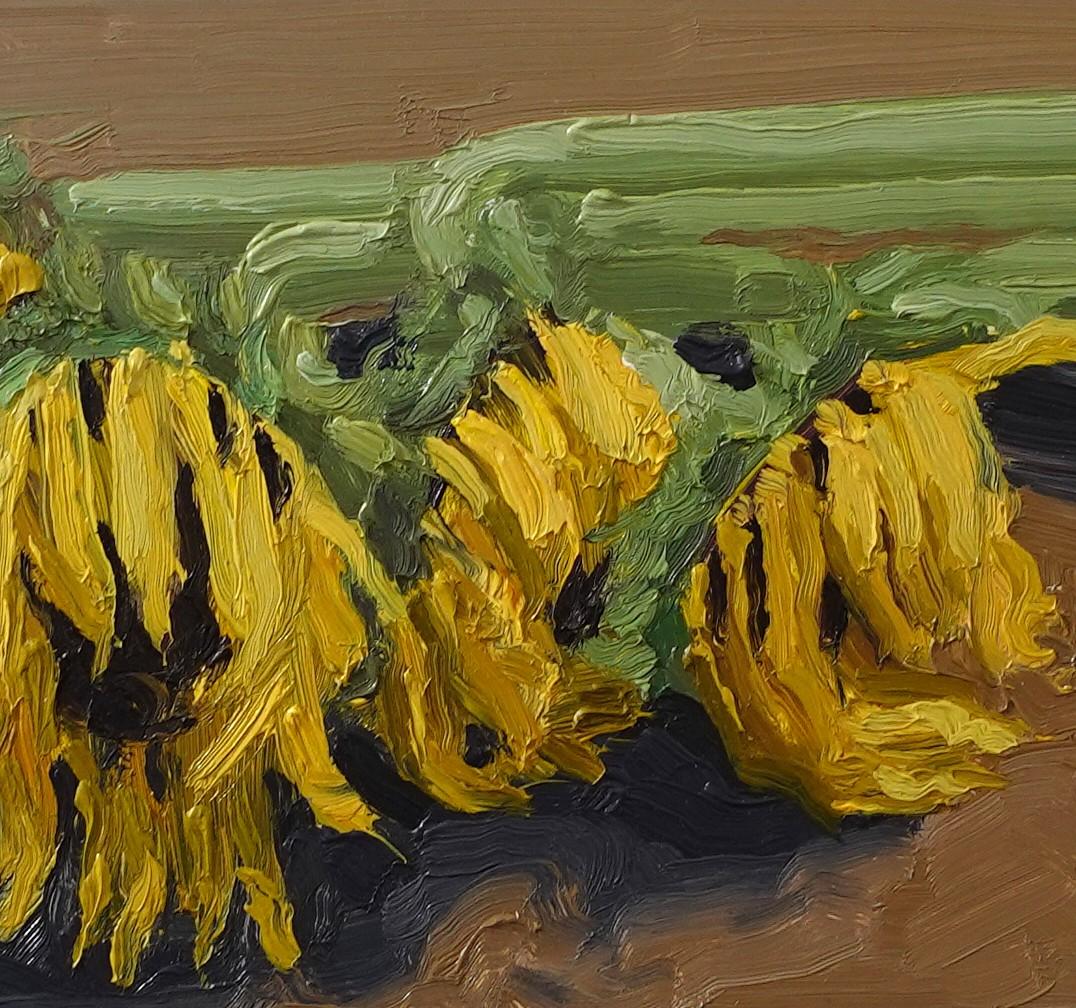 Girasoli  Natura morta floreale di un artista texano contemporaneo incorniciata 9