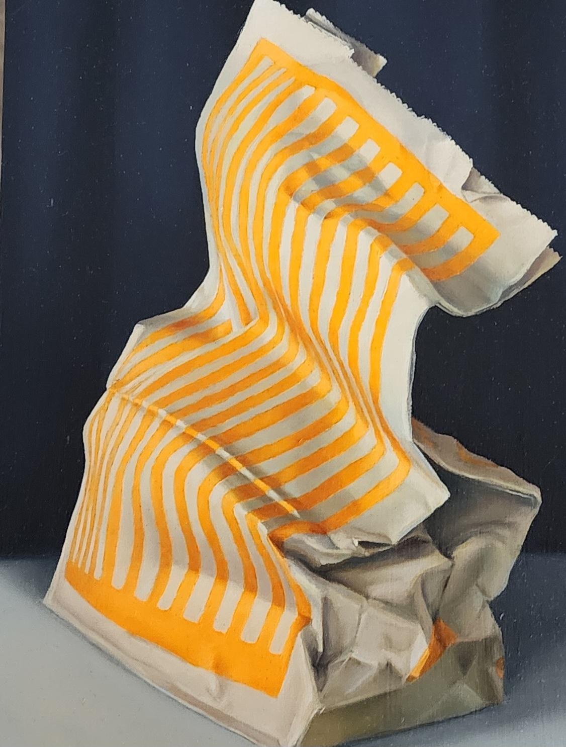 Le sac Whataburger  Artistics Contemporary Texan Oil on panel 12