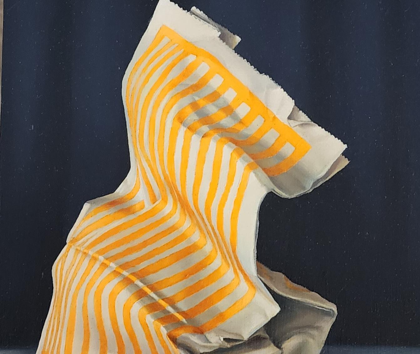 Le sac Whataburger  Artistics Contemporary Texan Oil on panel 12
