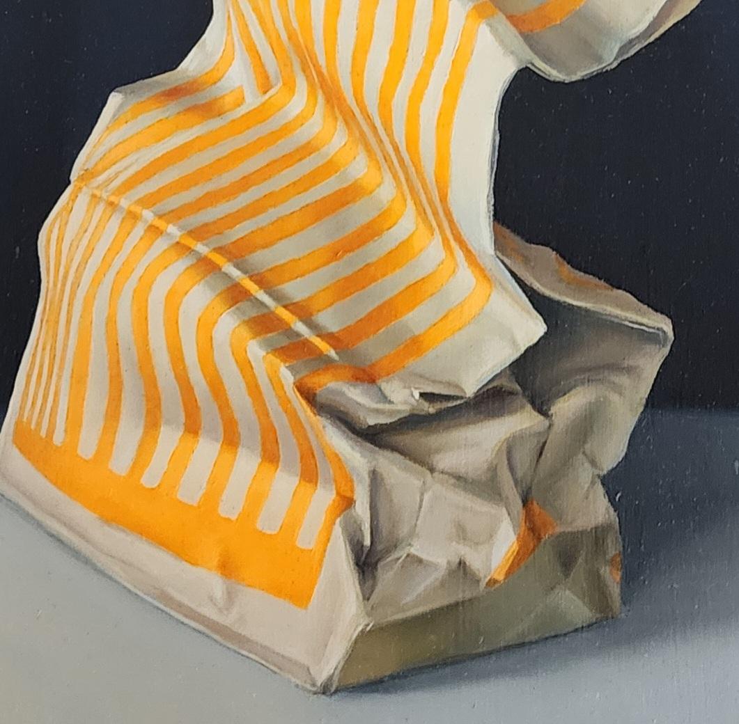 Le sac Whataburger  Artistics Contemporary Texan Oil on panel 12