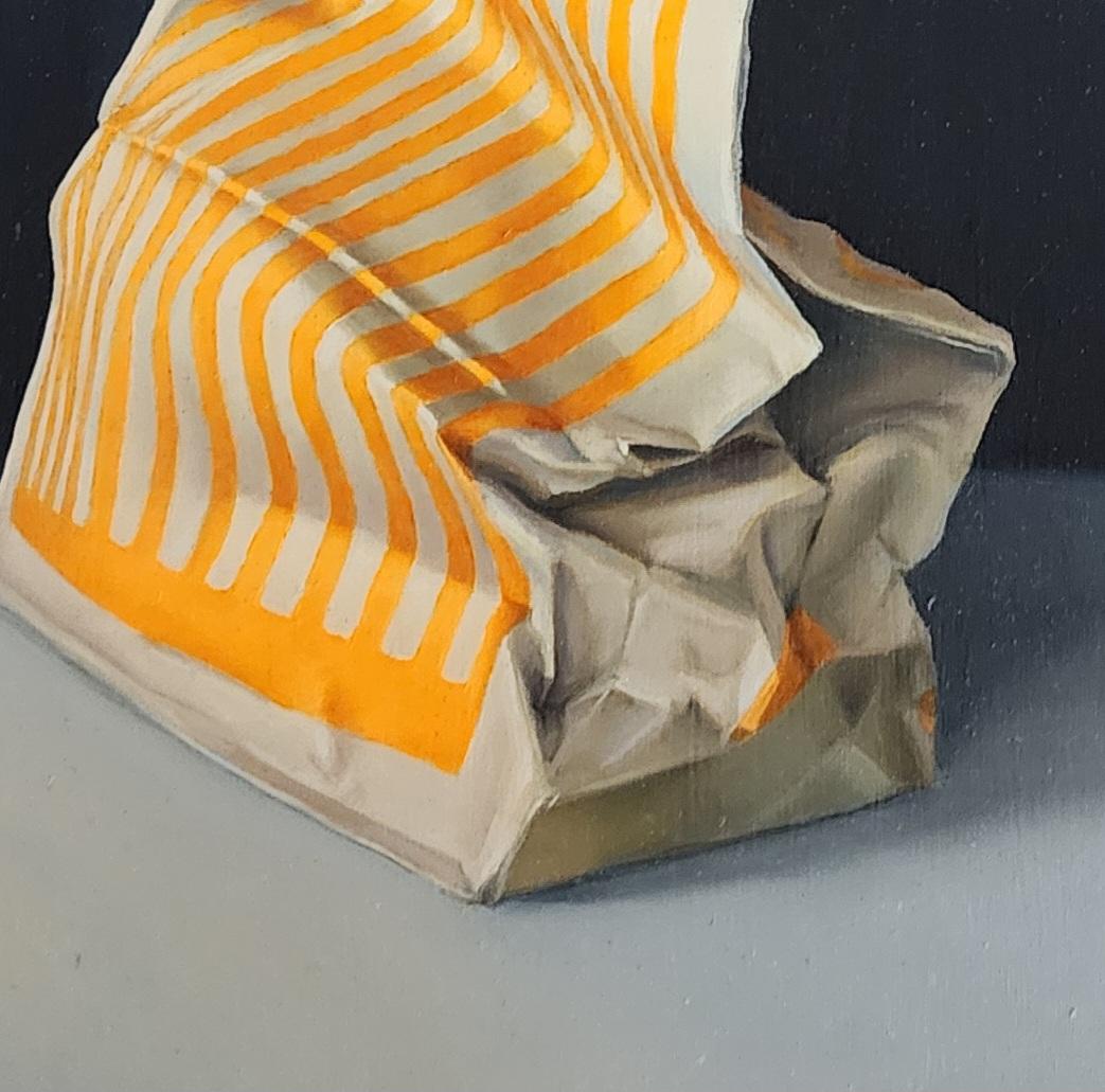 Le sac Whataburger  Artistics Contemporary Texan Oil on panel 12