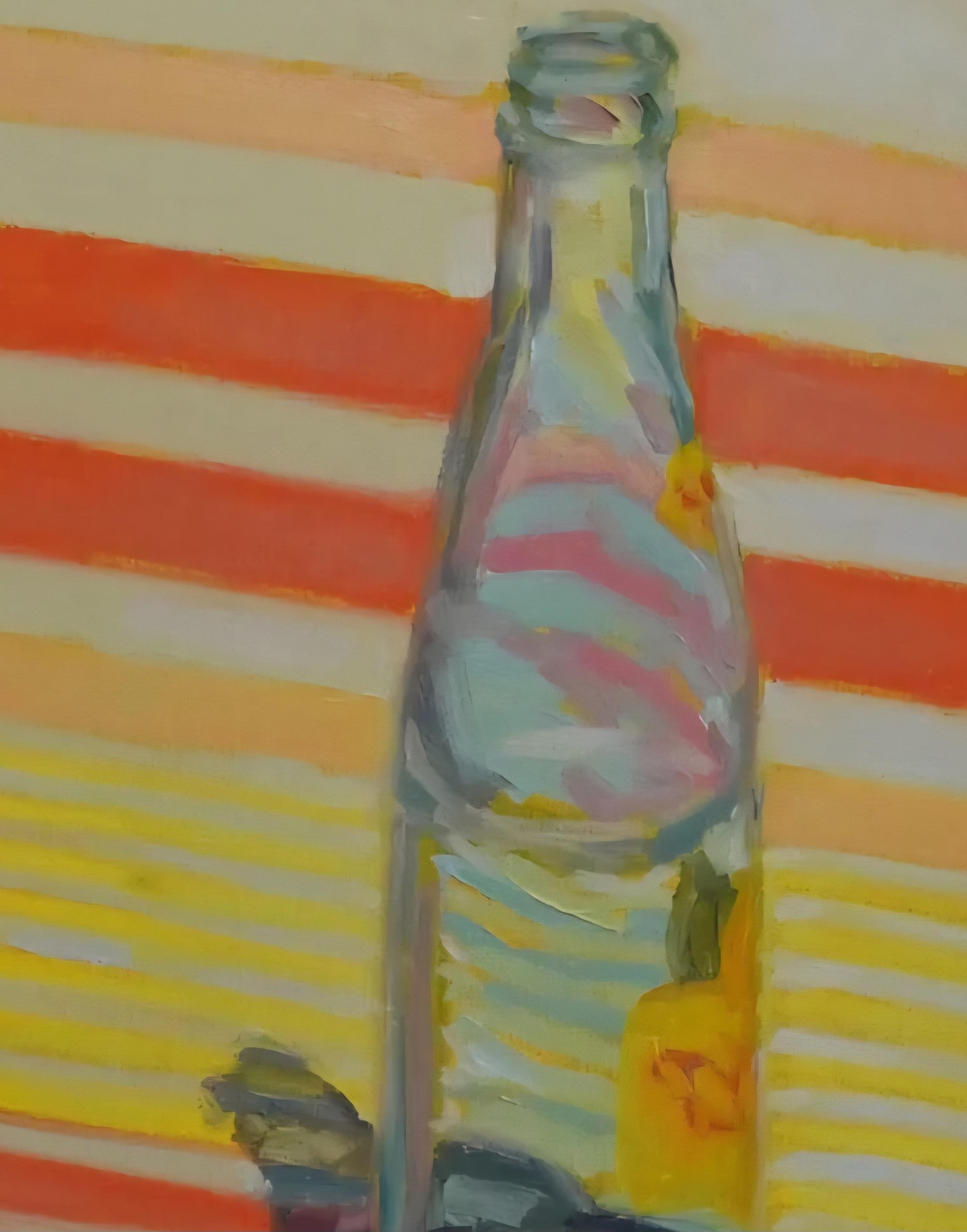 Still-life di Topo Chico  Acqua frizzante Brushstrokes dell'artista texano contemporaneo - Still-Life Painting Marrone di  Max Guarnaccia