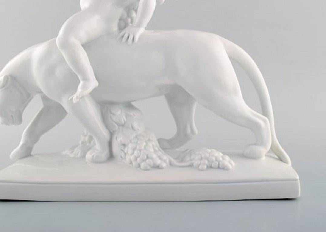 Porcelain Max Hermann Fritz for Fraureuth, Germany, Blanc de Chine Figurine, Bacchus