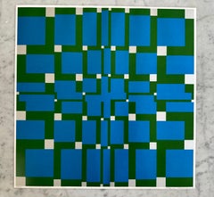 Max Hermann Mahlmann Siebdruck: „Composition Trilogy Blue“, limitiert