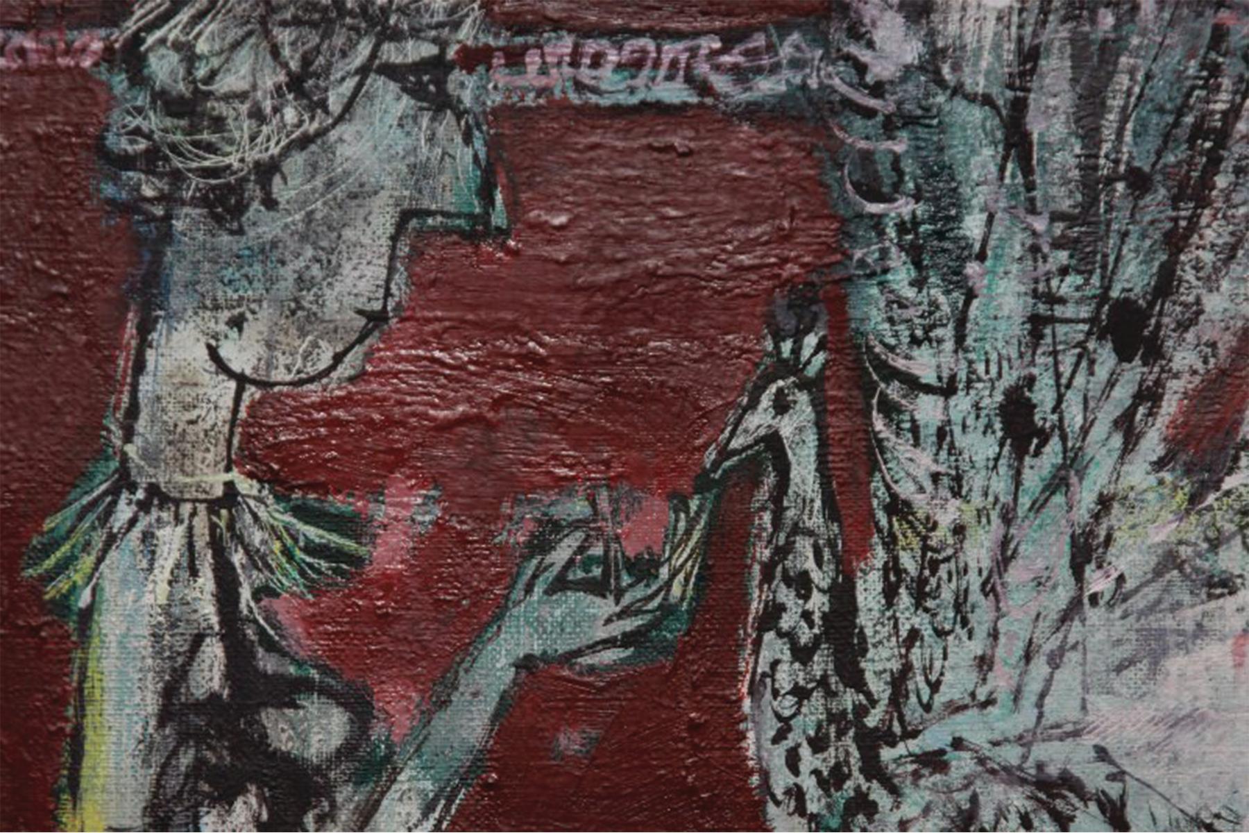 Max Herve (francese, 1926-2018)
La Clarinette et La Baignoire
olio su tela
firmato in basso a destra
21,5 pollici di altezza x 25,75 pollici di larghezza, tela
28 pollici di altezza x 31,25 pollici di larghezza, come incorniciato

Max Hervé era un