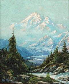 Paesaggio autunnale vintage delle montagne della Sierra di Max Higgins