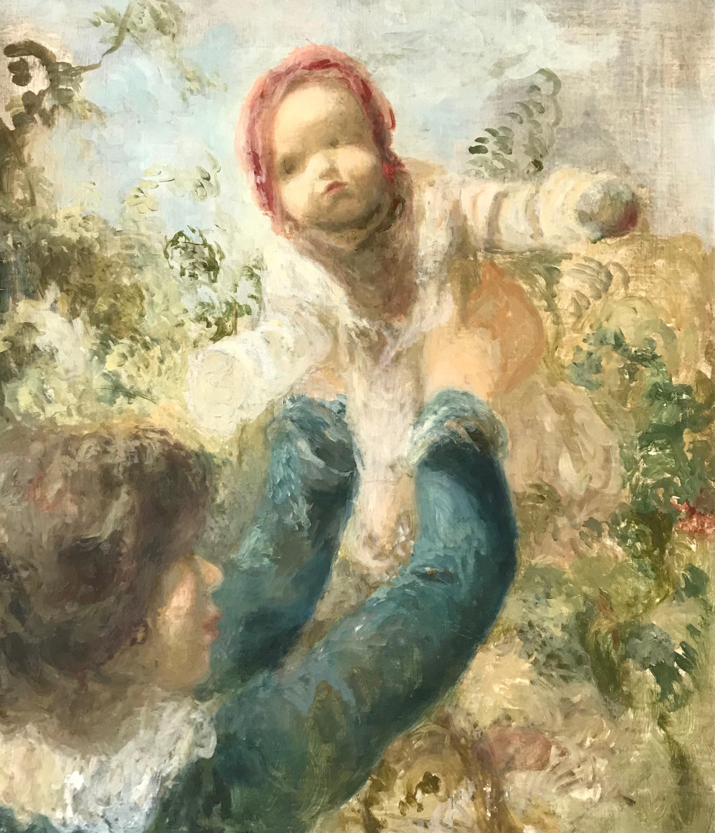 Max Hunziker Portrait Painting - Maternity