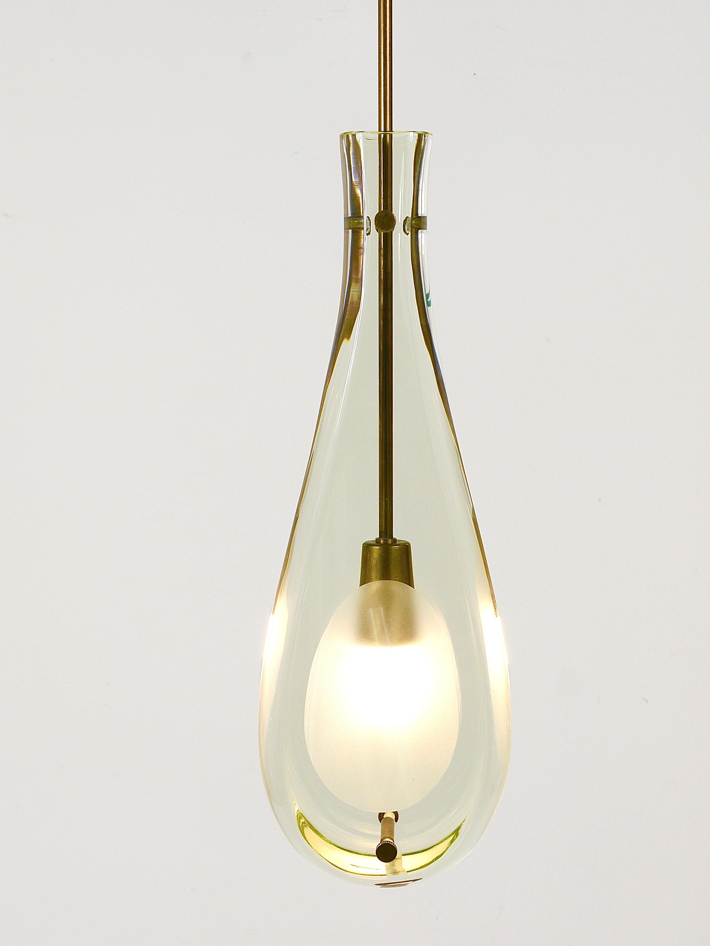 Max Ingrad For Fontana Arte Drop Pendant Lamp, Model 2259, Italy, 1960s For Sale 2