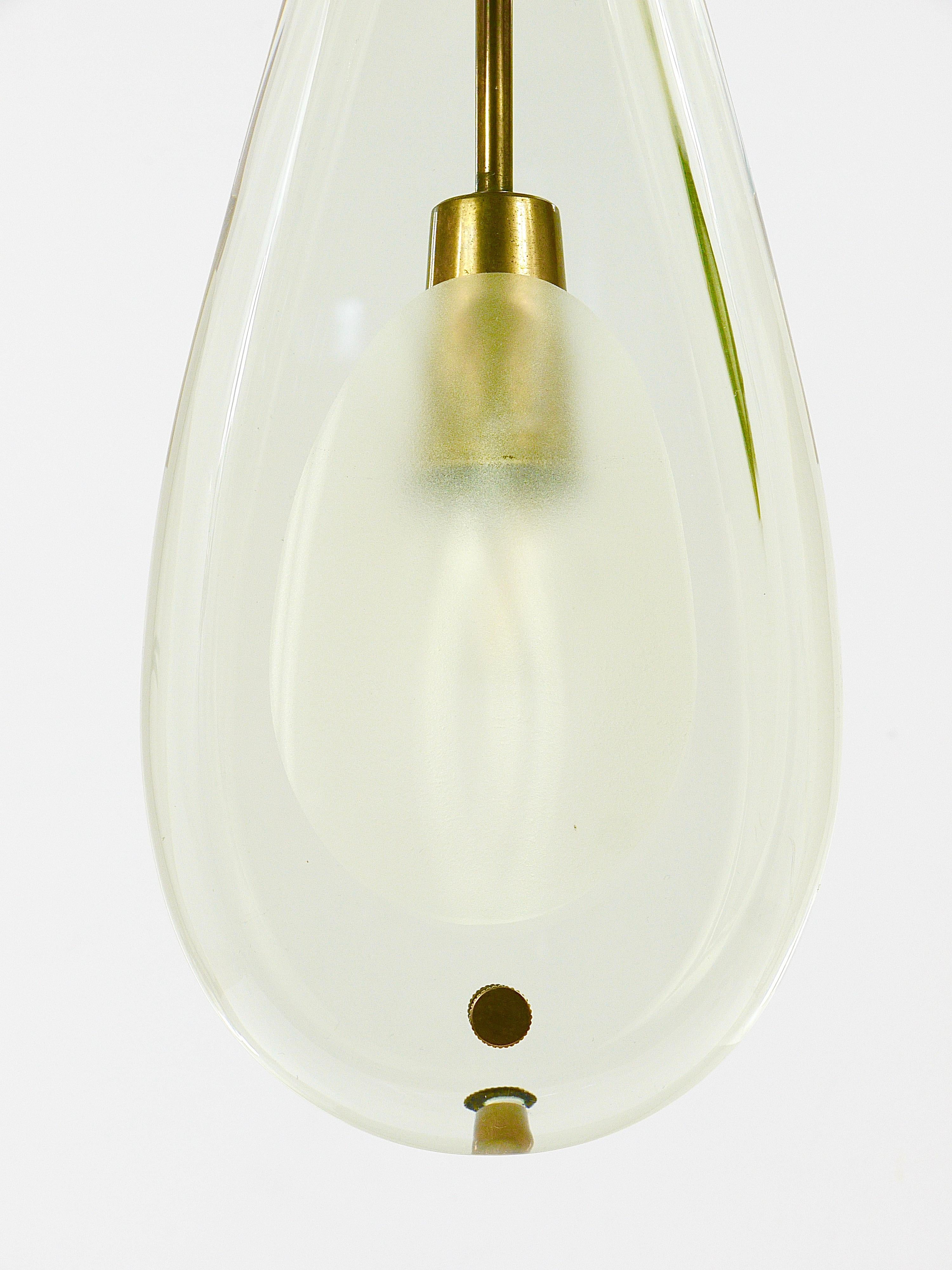 Max Ingrad For Fontana Arte Drop Pendant Lamp, Model 2259, Italy, 1960s For Sale 3