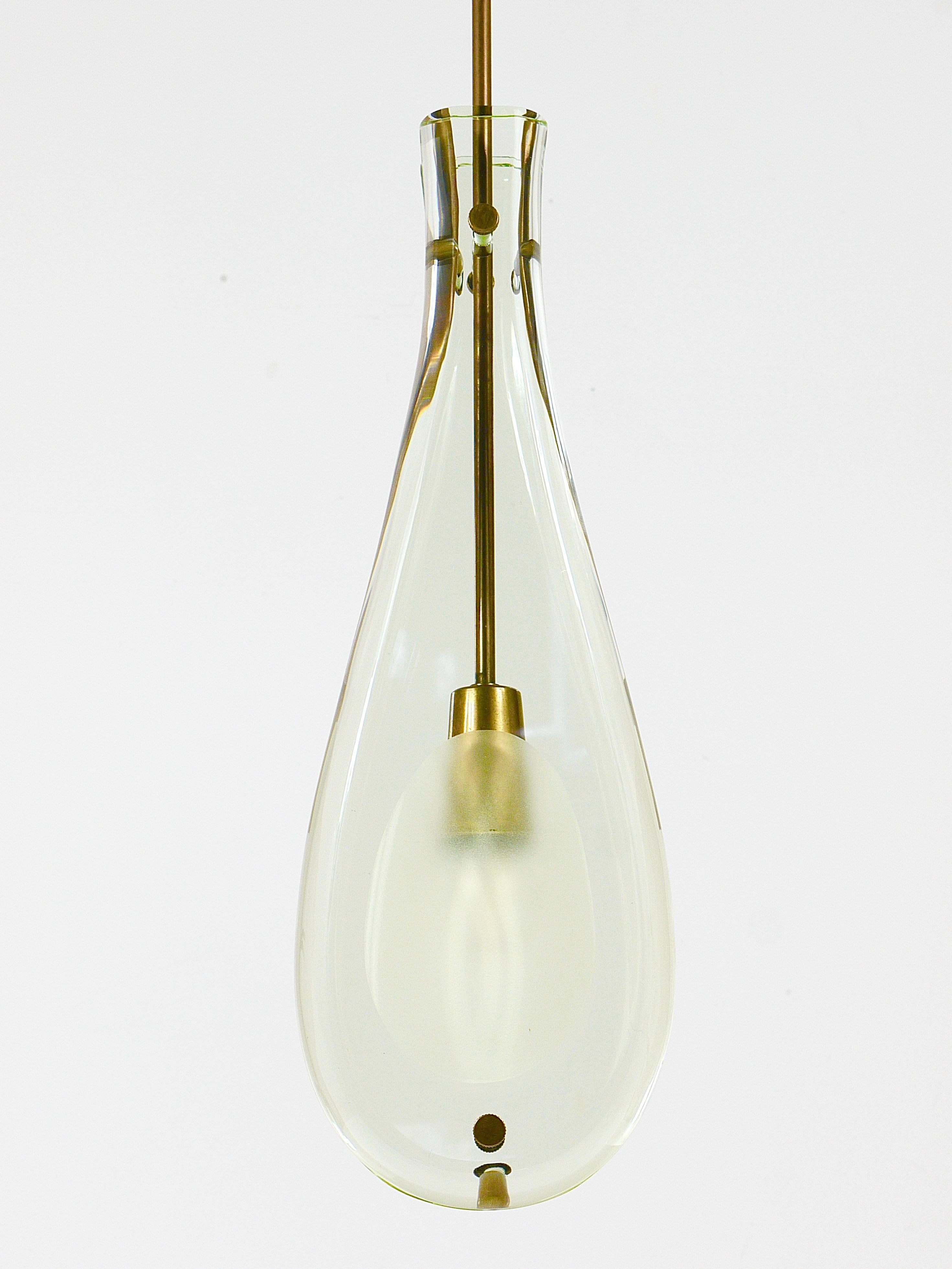Max Ingrad For Fontana Arte Drop Pendant Lamp, Model 2259, Italy, 1960s For Sale 4