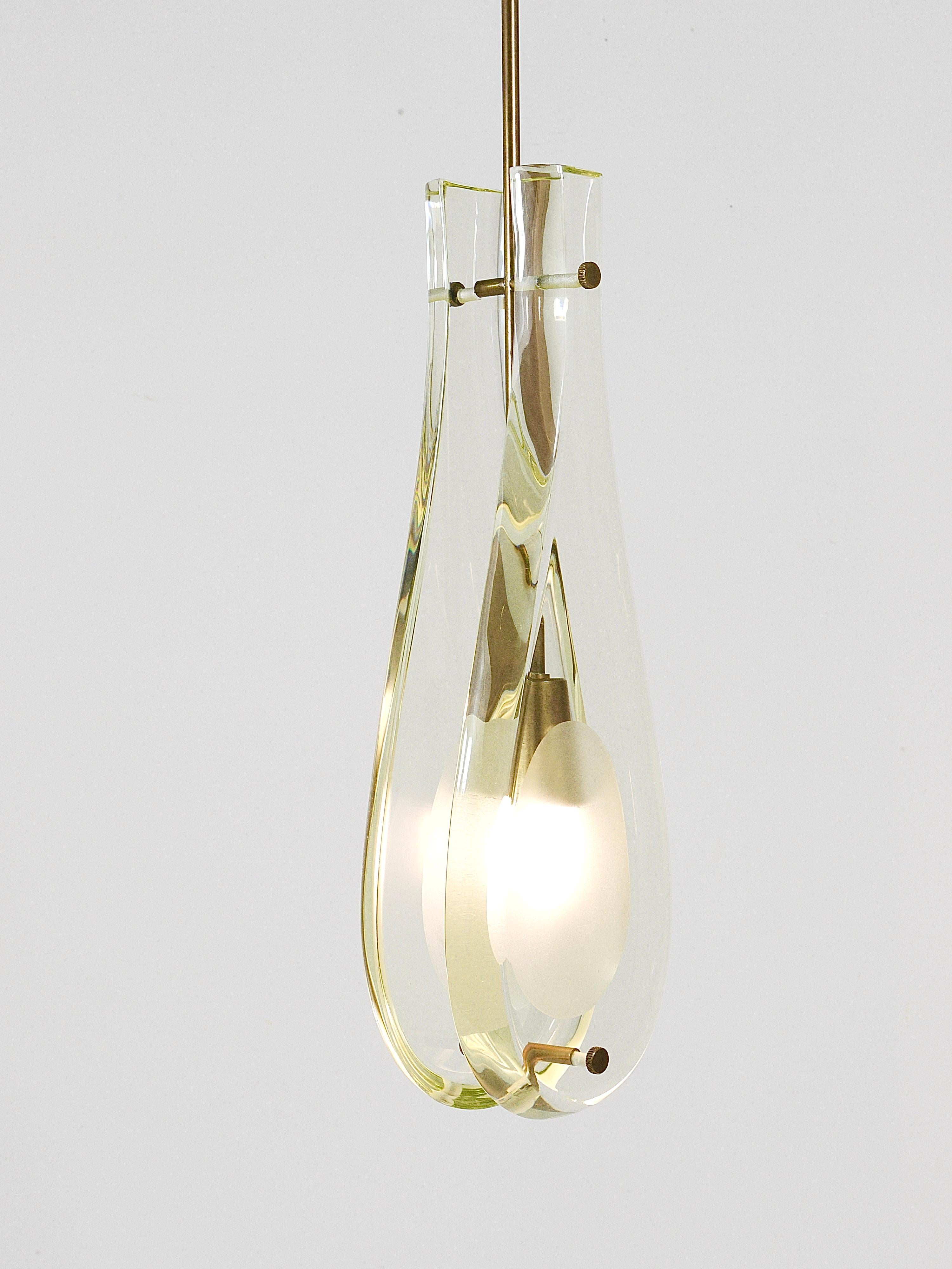 Max Ingrad For Fontana Arte Drop Pendant Lamp, Model 2259, Italy, 1960s For Sale 5