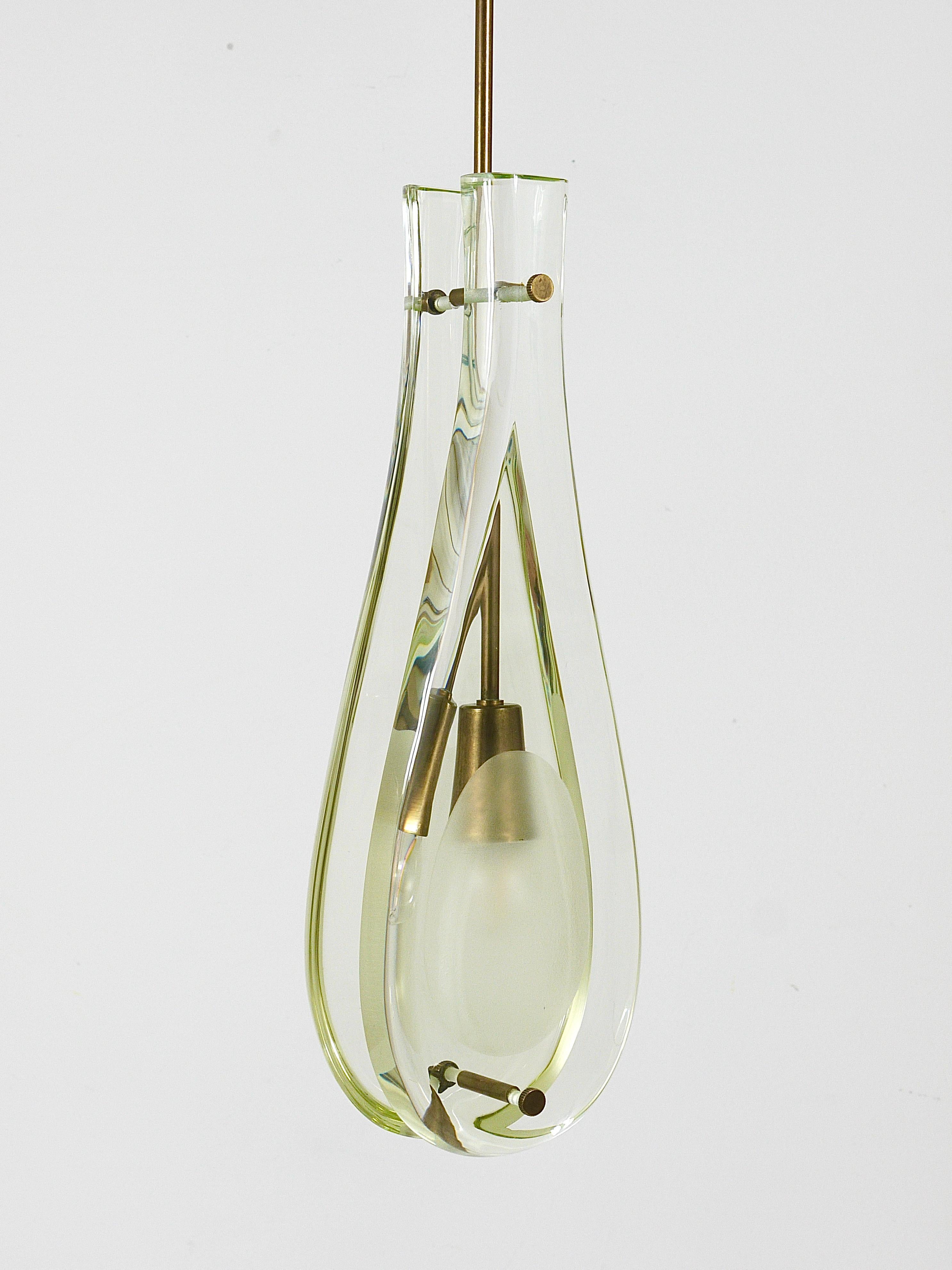 Max Ingrad For Fontana Arte Drop Pendant Lamp, Model 2259, Italy, 1960s For Sale 7