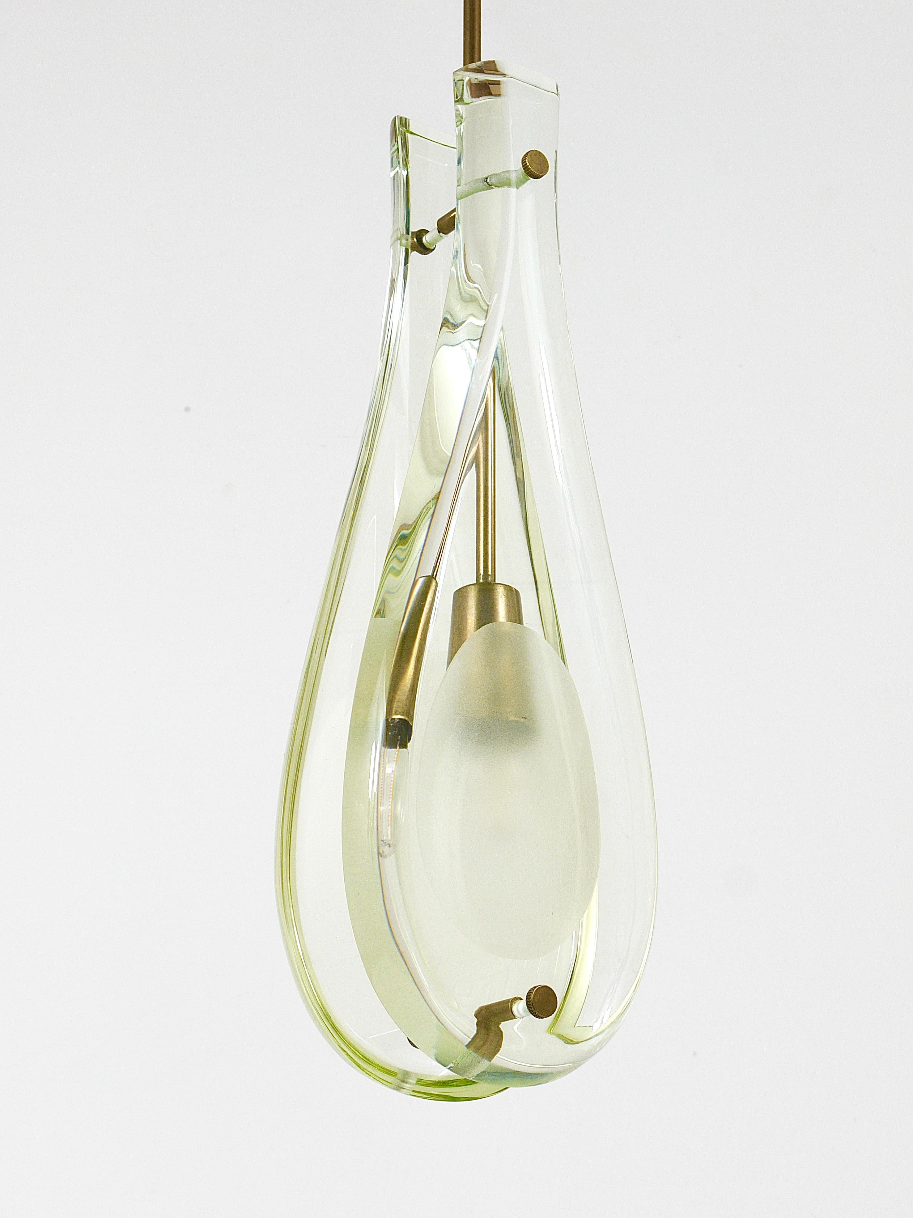 Max Ingrad For Fontana Arte Drop Pendant Lamp, Model 2259, Italy, 1960s For Sale 10
