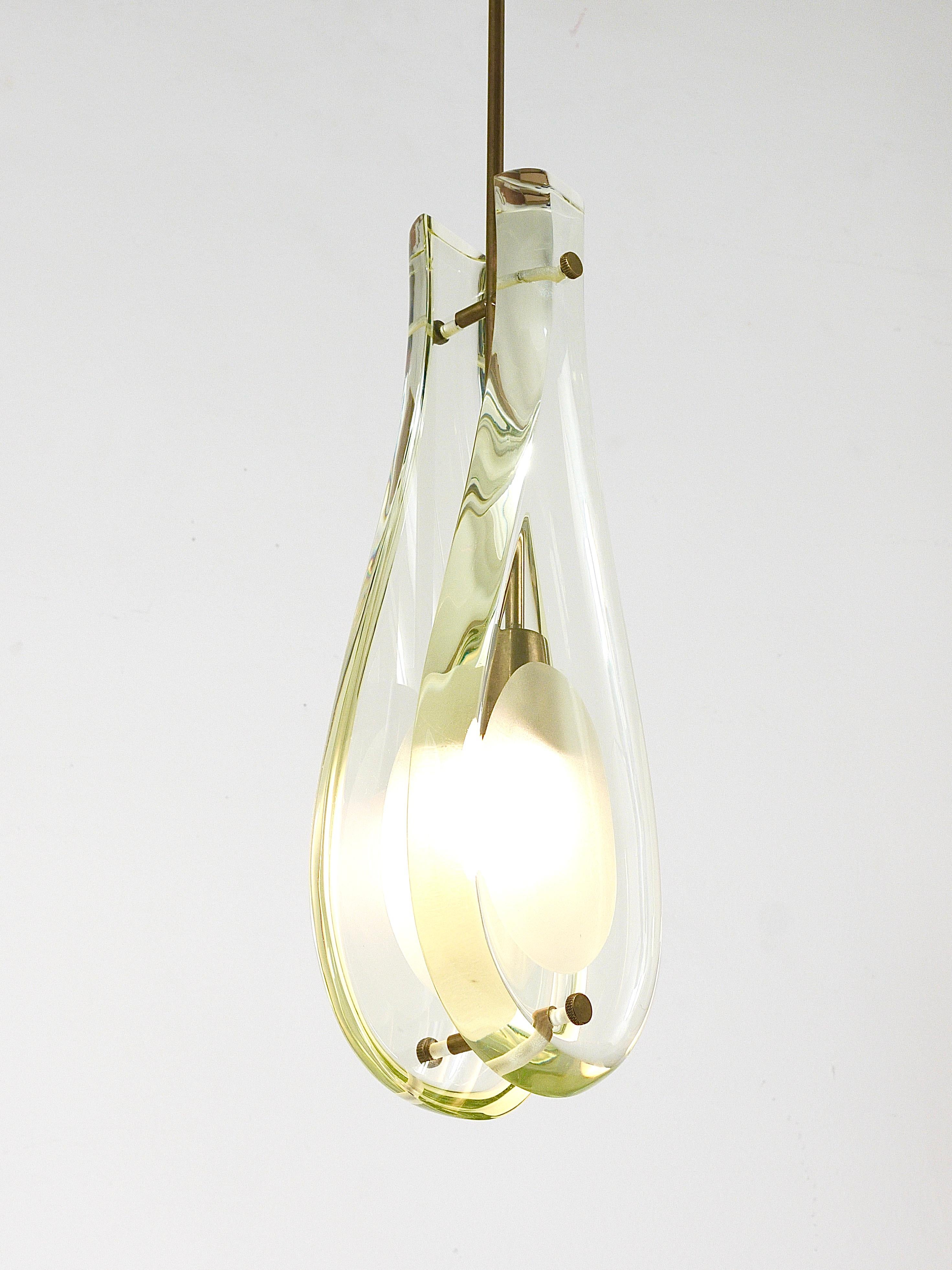 Max Ingrad For Fontana Arte Drop Pendant Lamp, Model 2259, Italy, 1960s For Sale 12