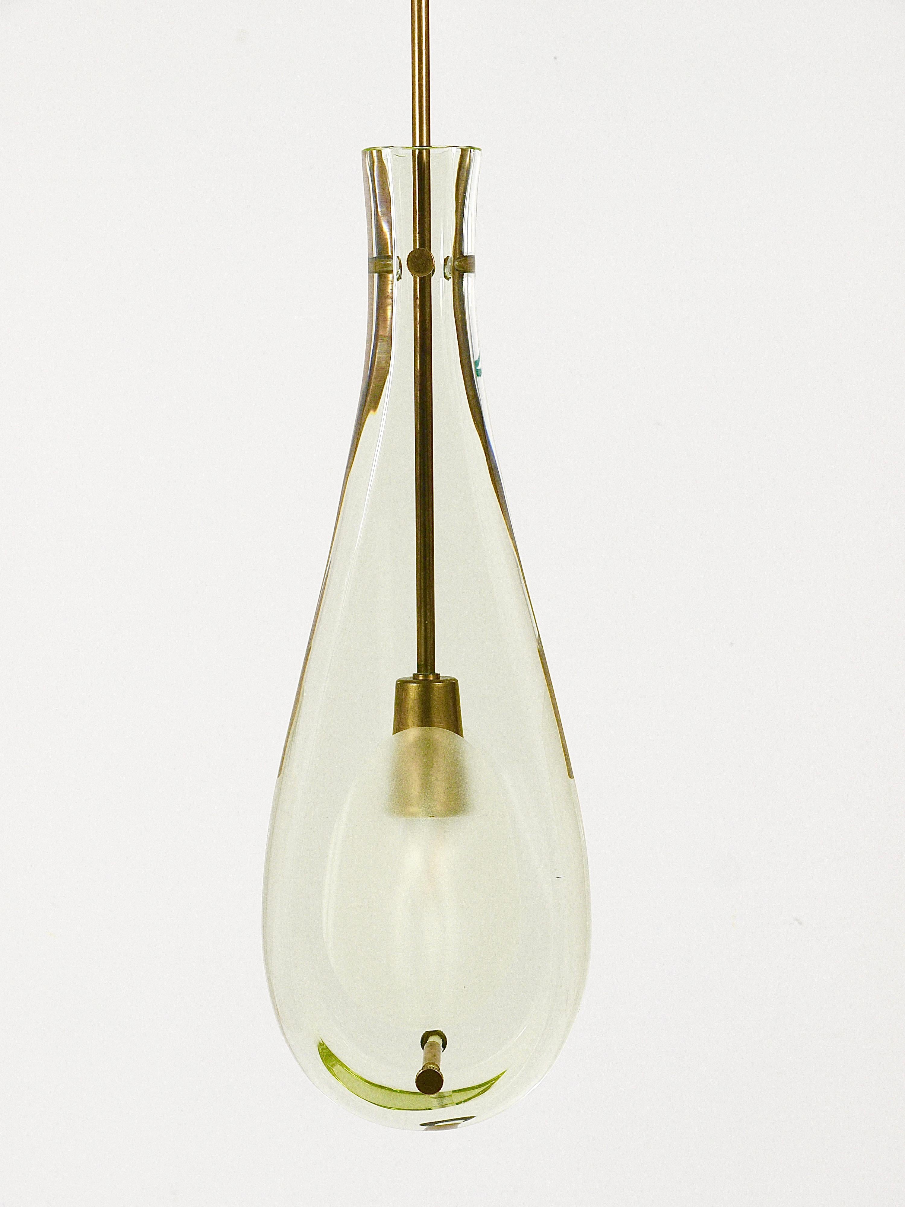 Italian Max Ingrad For Fontana Arte Drop Pendant Lamp, Model 2259, Italy, 1960s For Sale