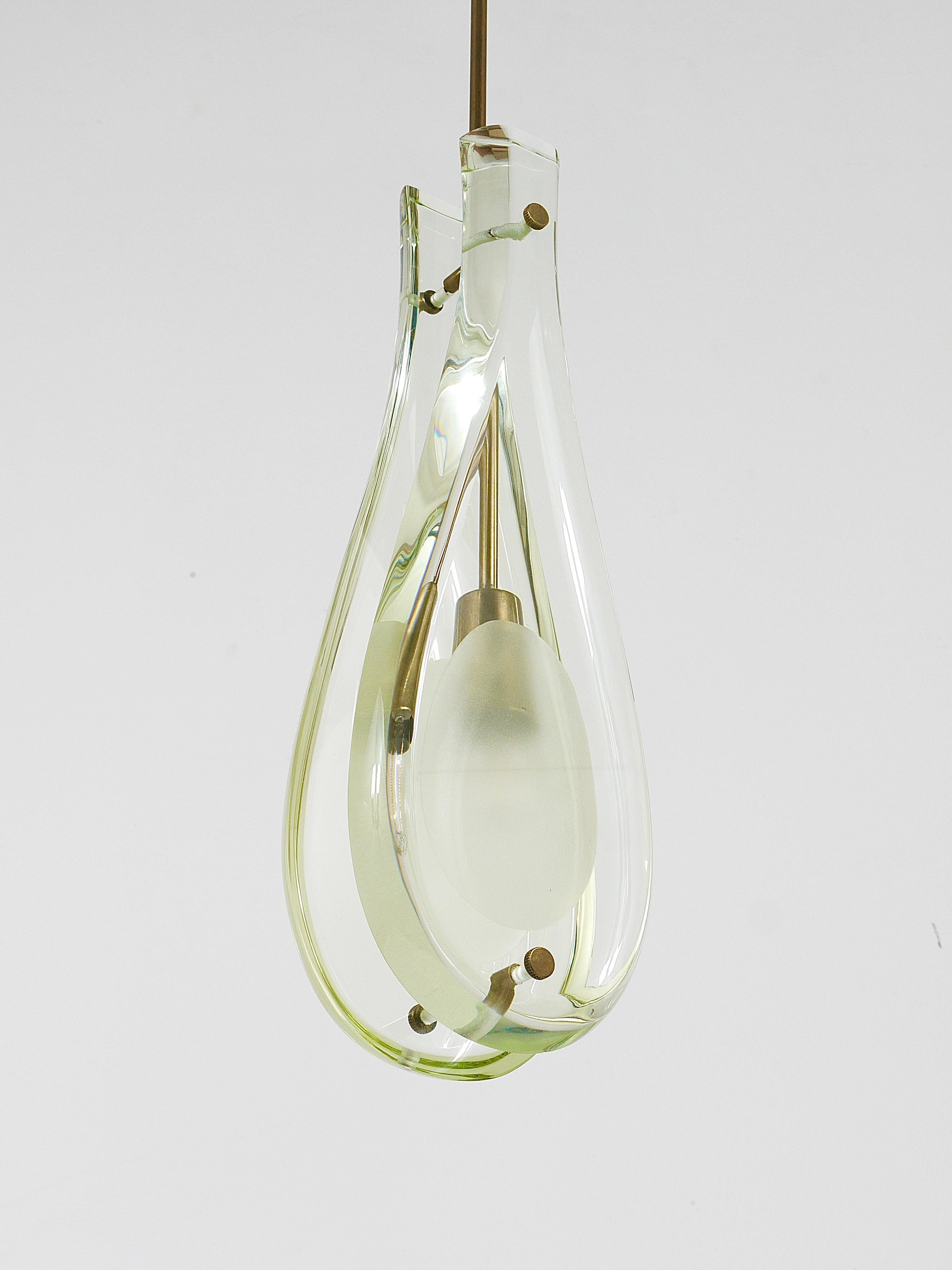 20th Century Max Ingrad For Fontana Arte Drop Pendant Lamp, Model 2259, Italy, 1960s For Sale