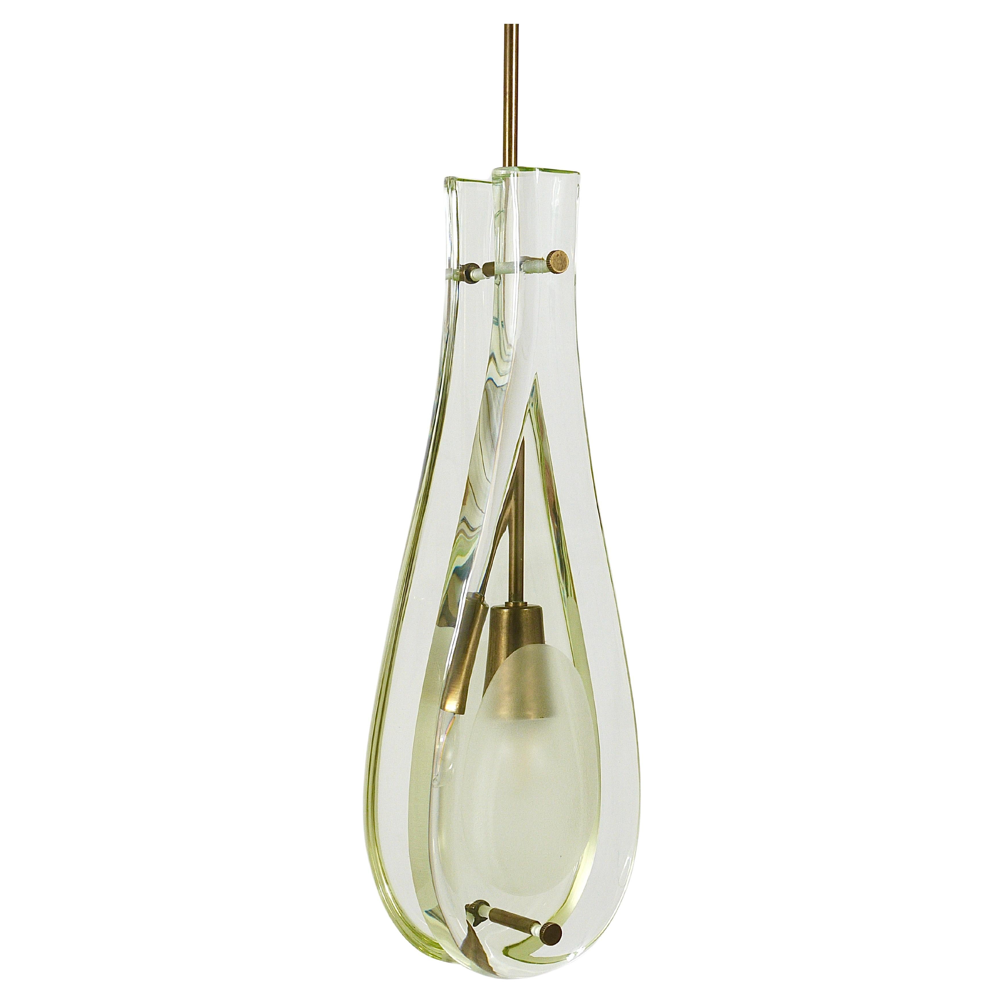 Max Ingrad For Fontana Arte Drop Pendant Lamp, Model 2259, Italy, 1960s For Sale