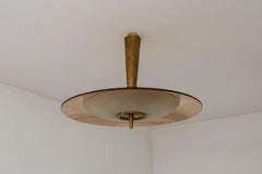 Max Ingrand “1462” Ceiling Lamp for Fontana Arte, Pink Glass, 1955