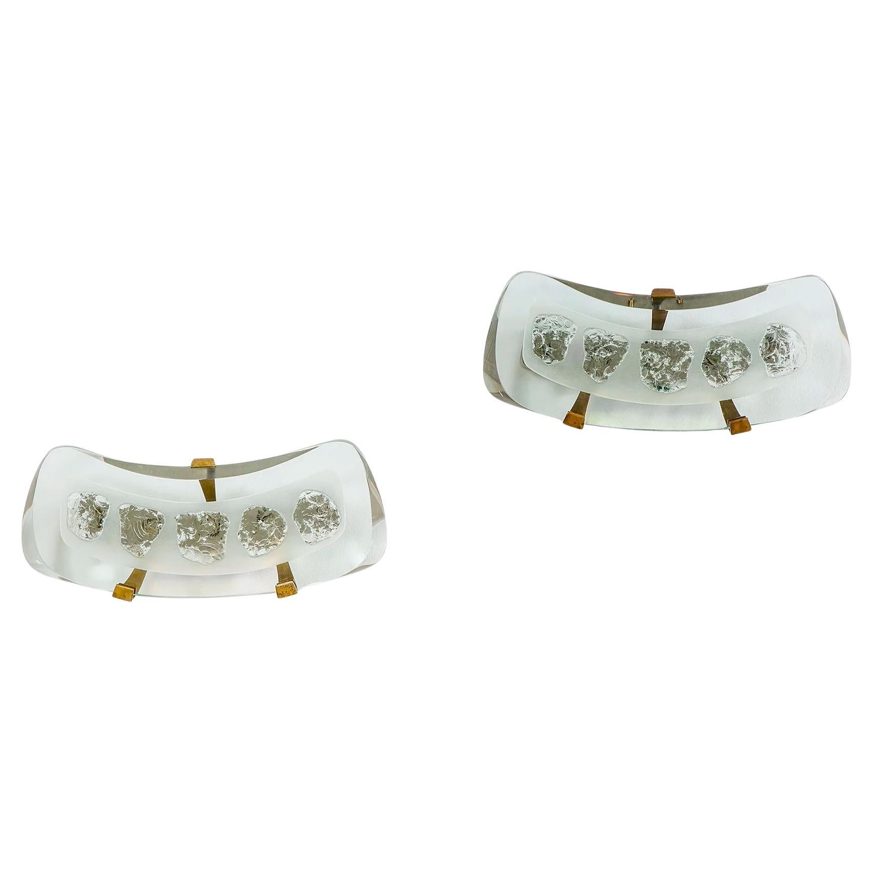 Max Ingrand 1598 Appliques pour Fontana Arte, 1956, lot de 2