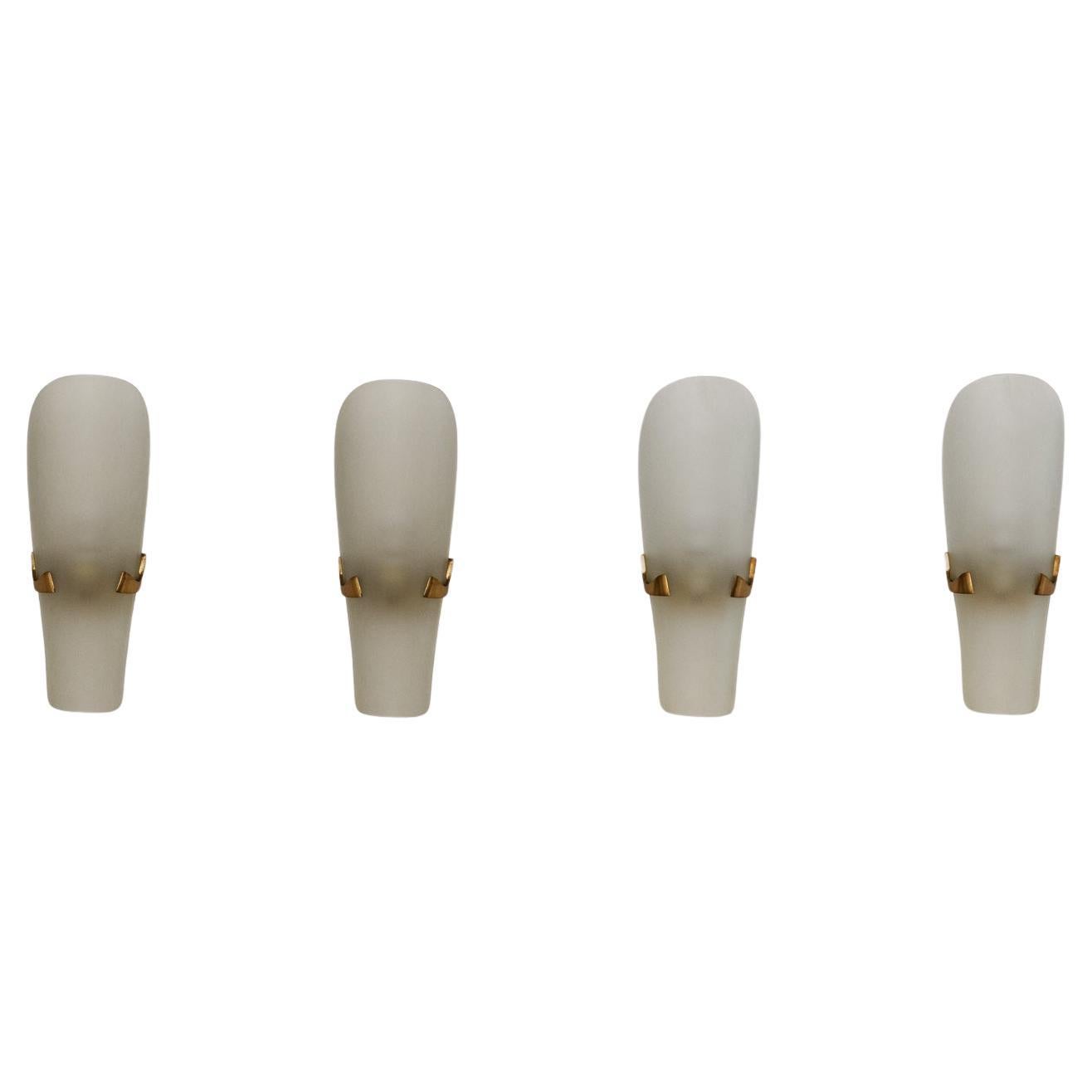 Apliques "1636" de Max Ingrand para Fontana Arte, 1953, set de 4