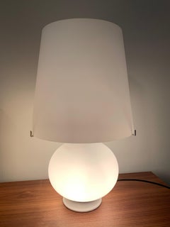 Max Ingrand '1853' Fontana Table Lamp for Fontana Arte Opaline Glass