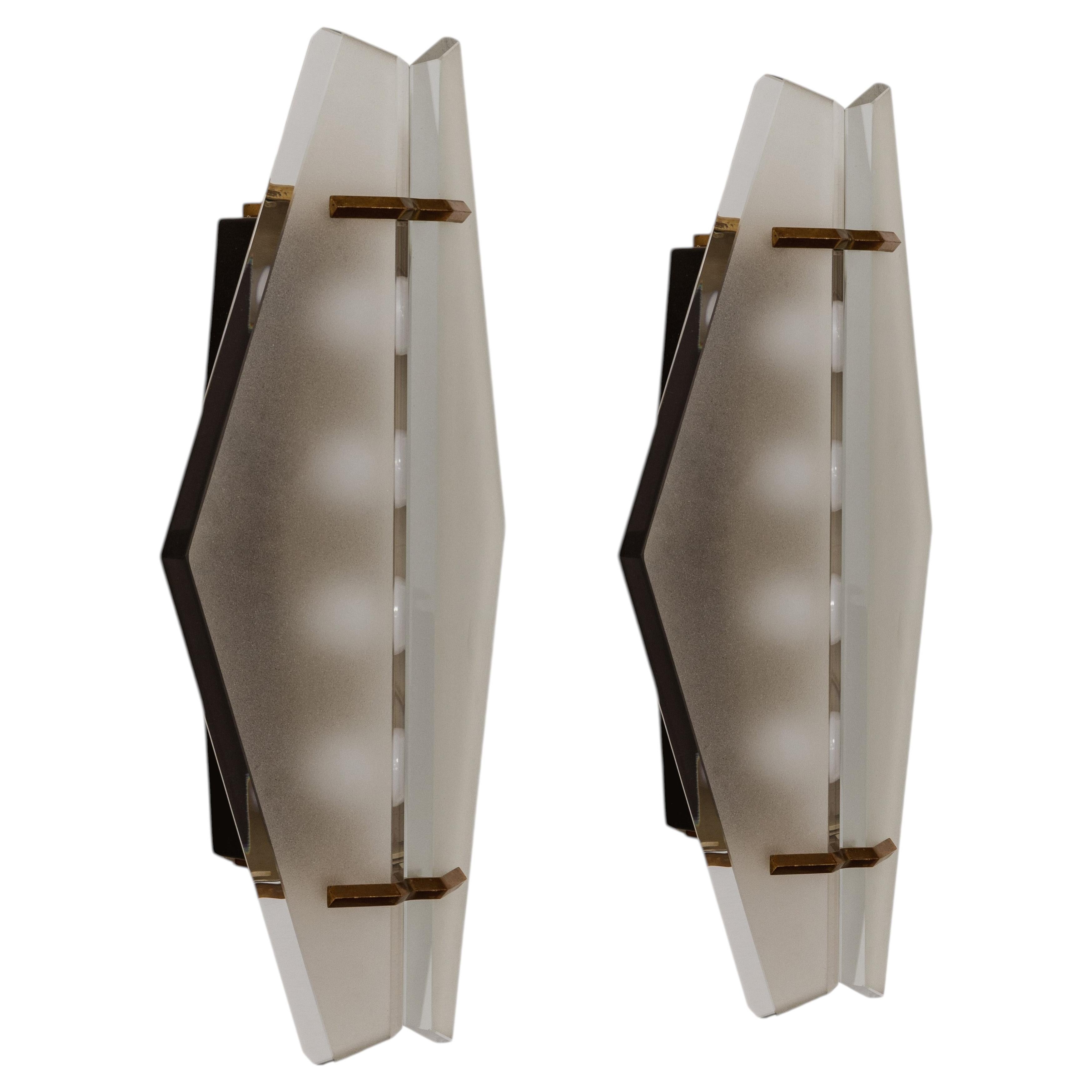 Max Ingrand “1943” Sconces for Fontana Arte, 1960s, Set of 2