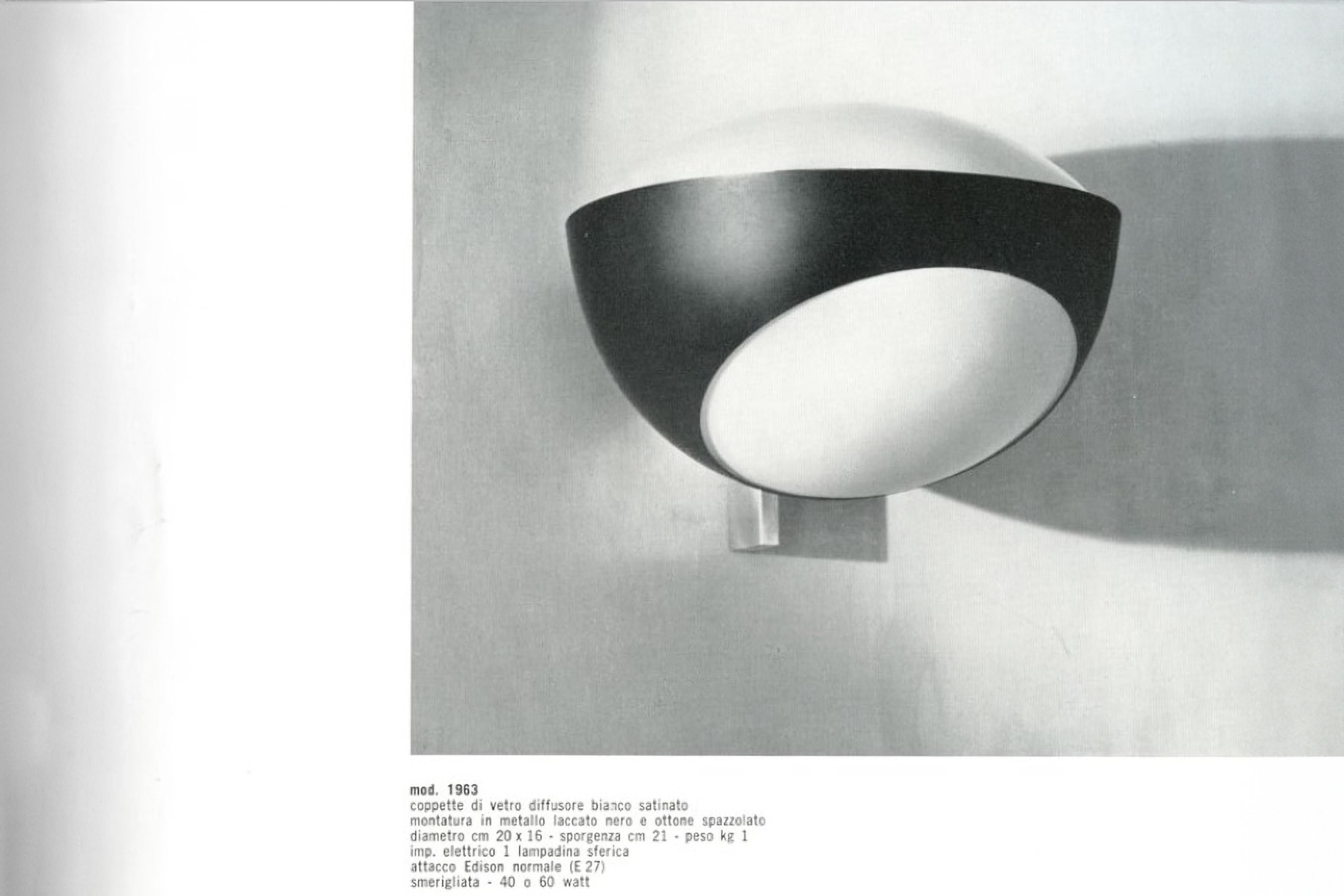 Apliques Max Ingrand 1963 Fontana Arte Italia 1963 mediados del siglo XX