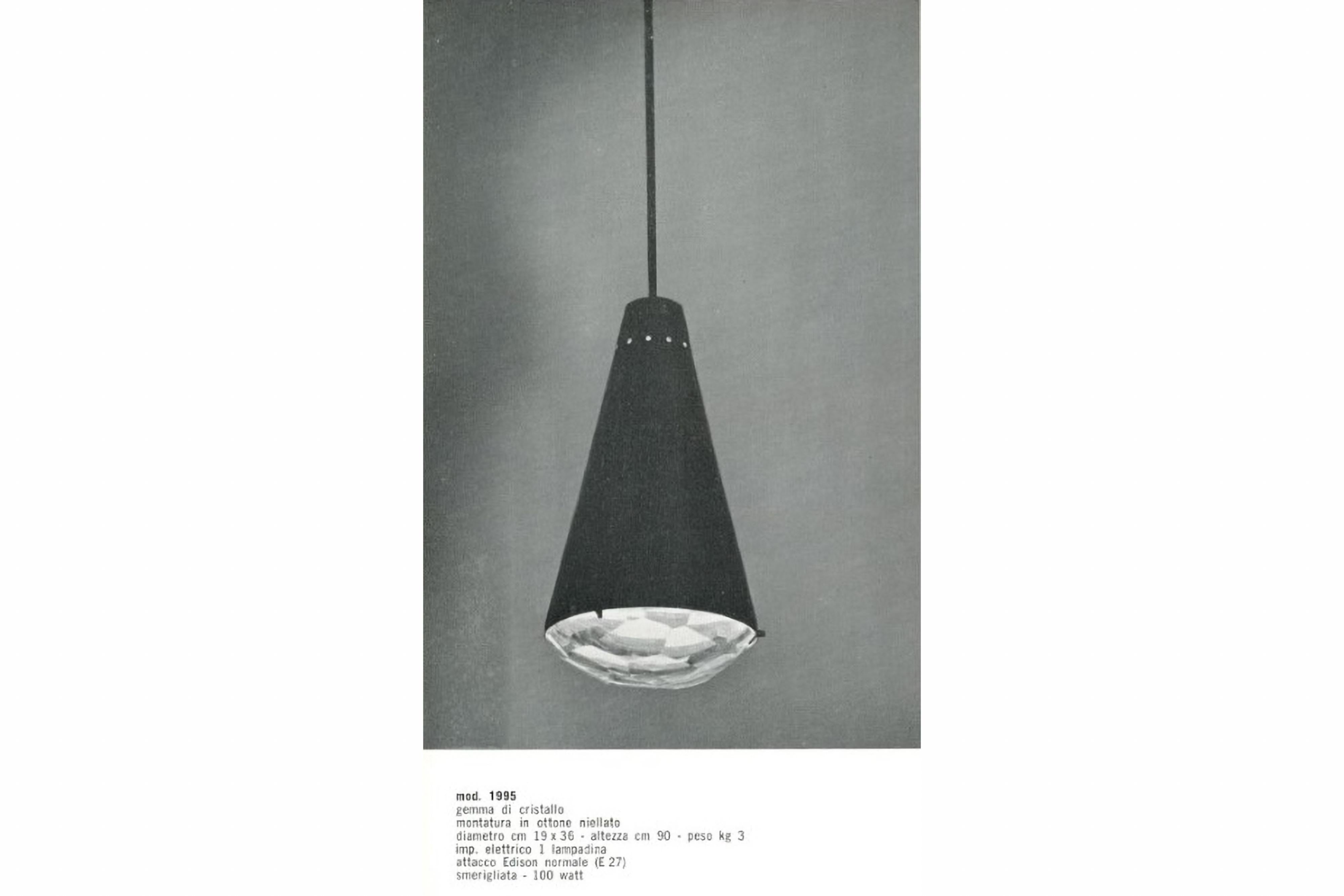 Max Ingrand 1995 hanging lamp Fontana Arte 1960 en venta 6