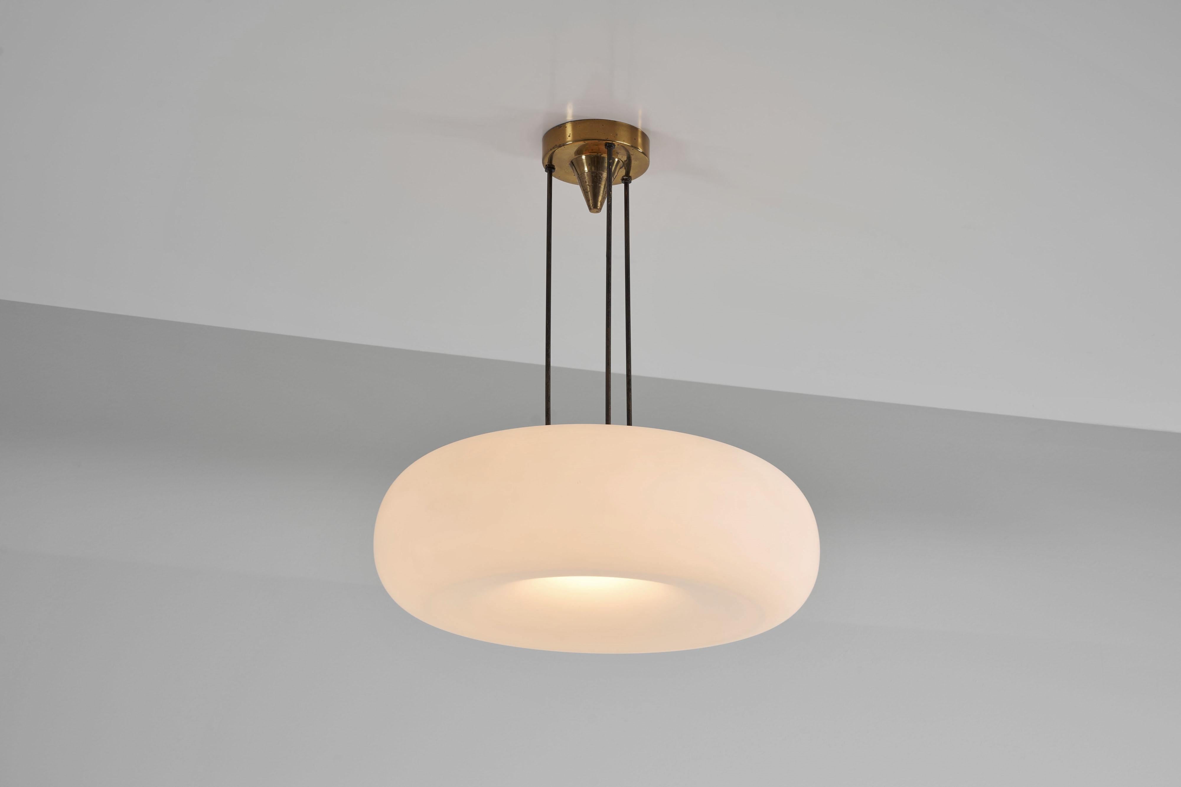 Cold-Painted Max Ingrand 2356 ceiling light Fontana Arte Italy 1967