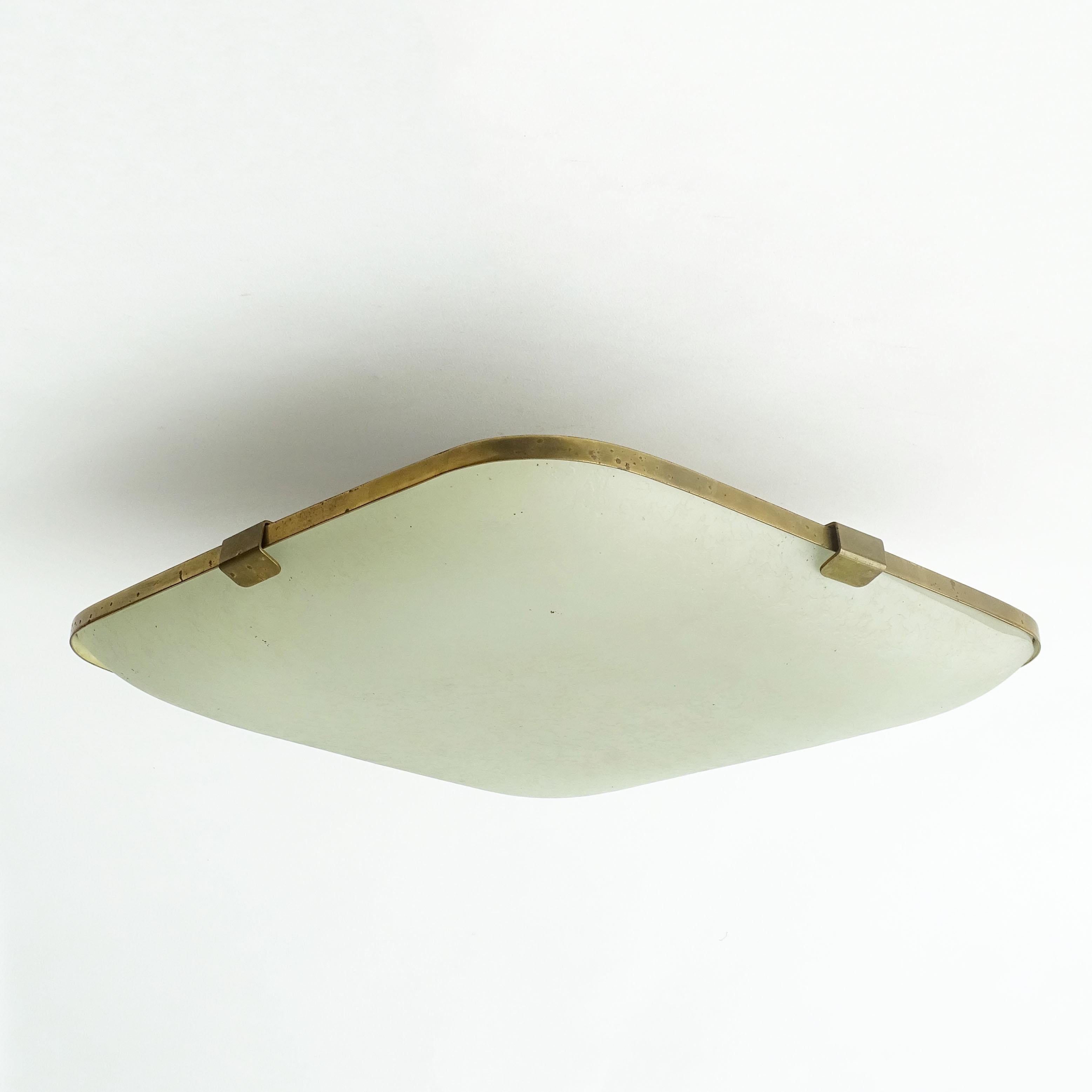 Mid-20th Century Max Ingrand Ceiling Lamp for Fontana Arte, Italy 1950s