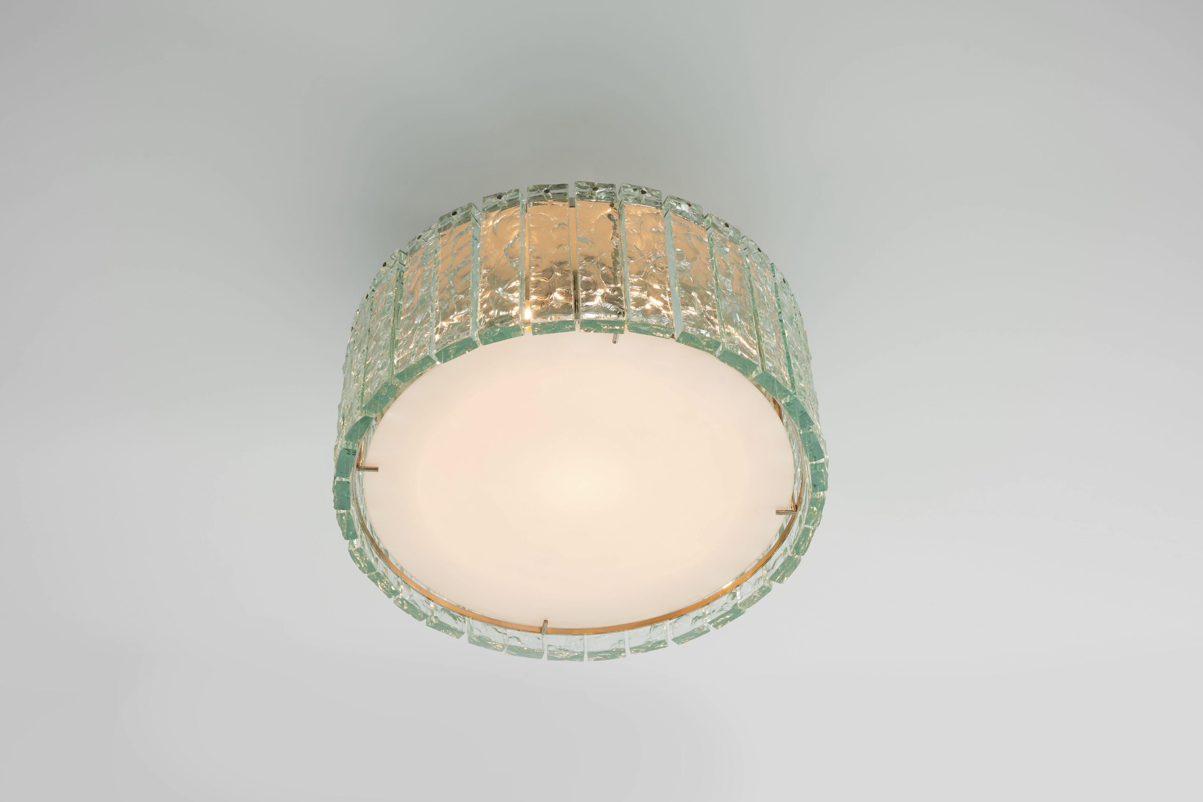 Glass Max Ingrand ceiling lamp model 2448 Fontana Arte 1960