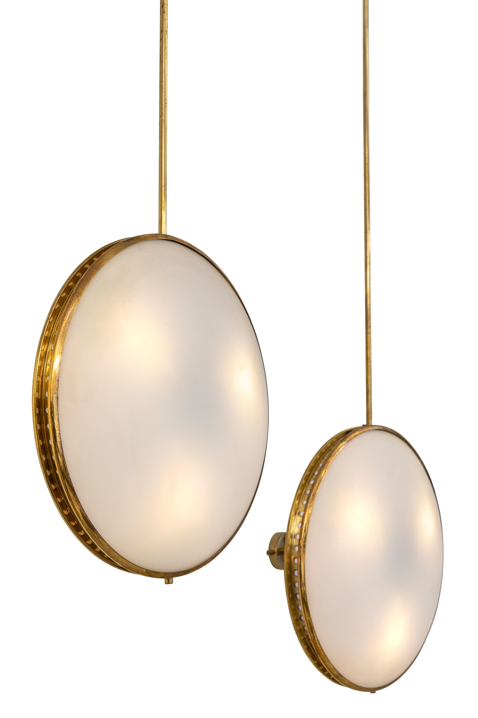 Italian Max Ingrand Ceiling Mounted Wall Lights for Fontana Arte, Italy 1959 For Sale