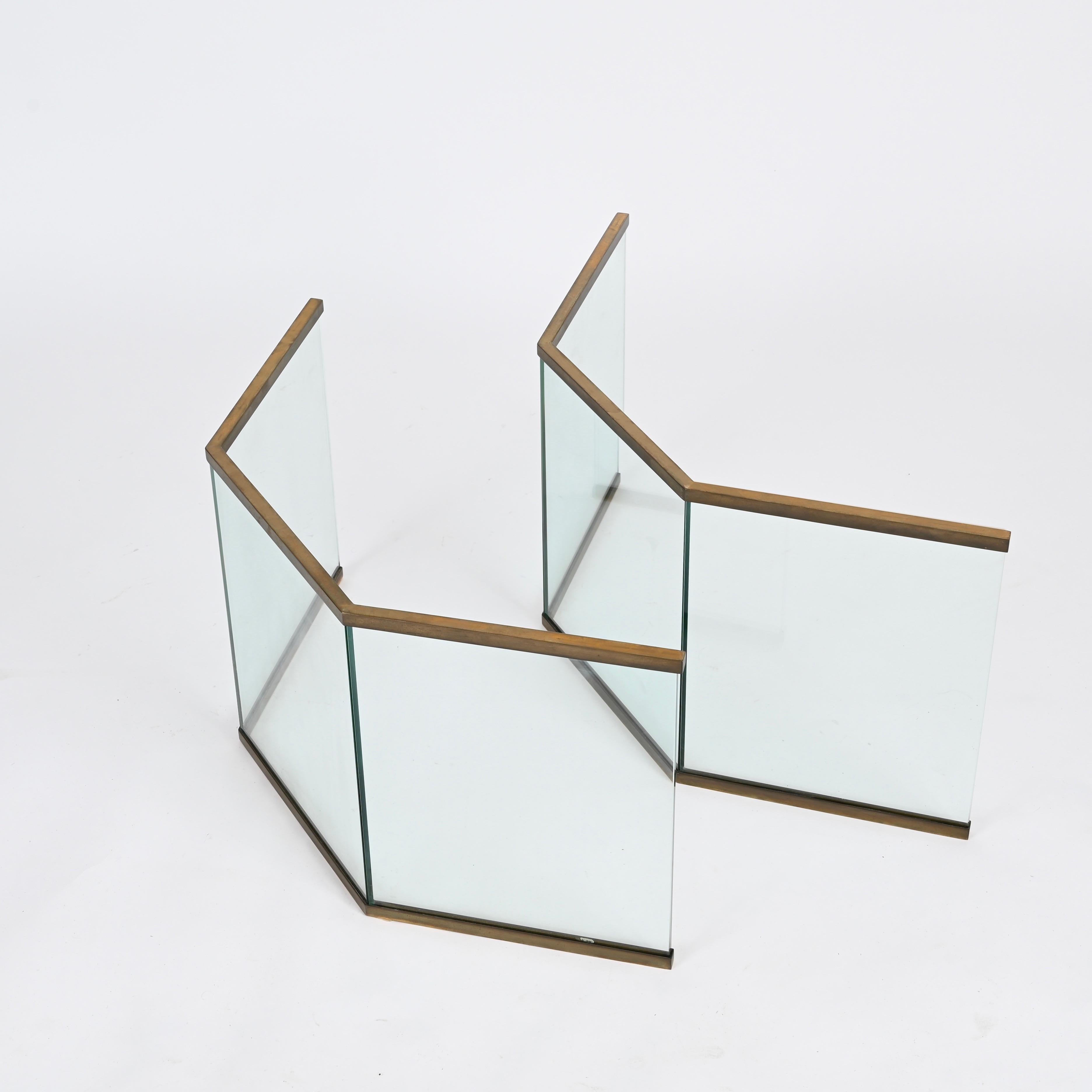 Grande table basse en cristal et laiton Max Ingrand pour Fontana Arte, Italie, années 1950 en vente 7