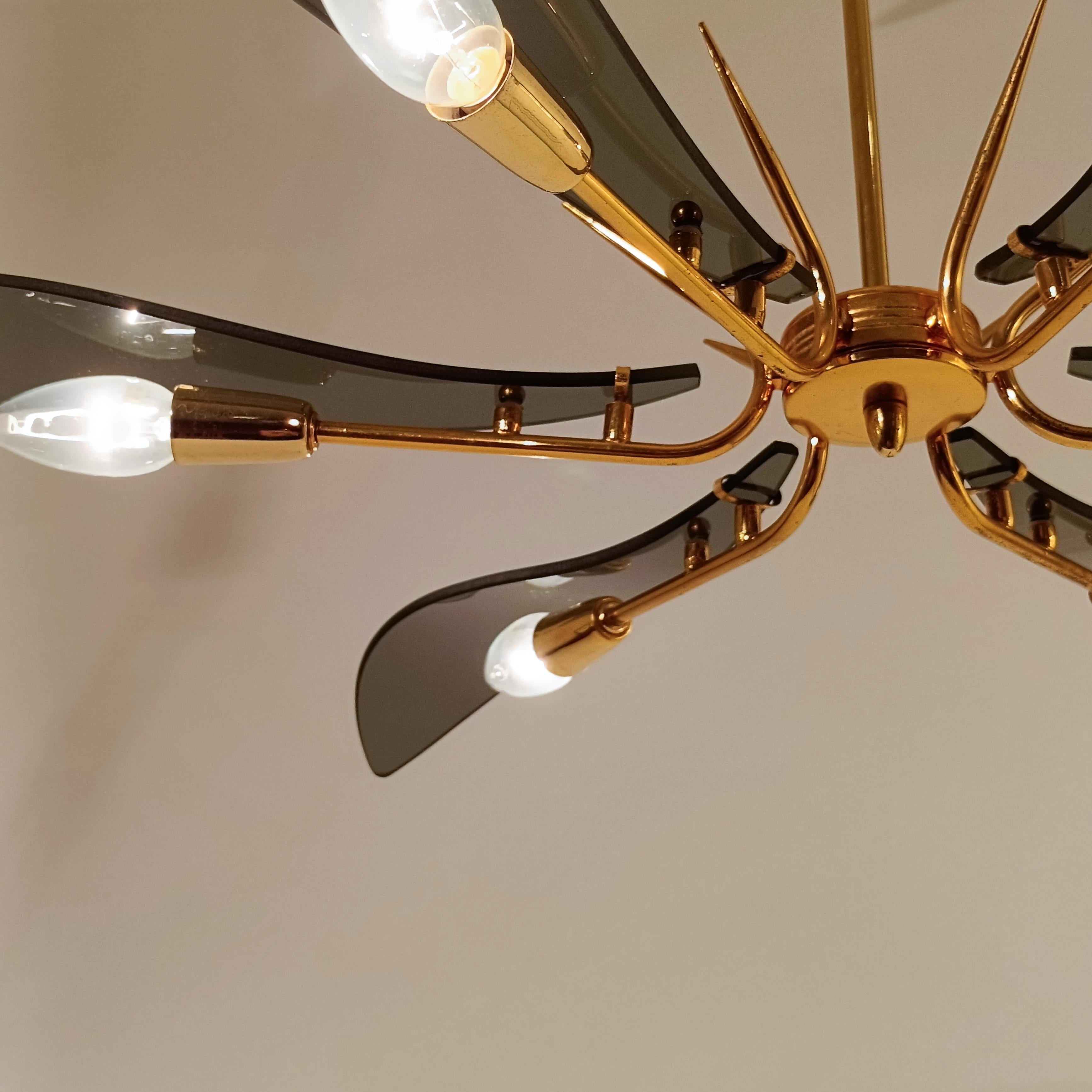 Max Ingrand. Lampadario in stile 