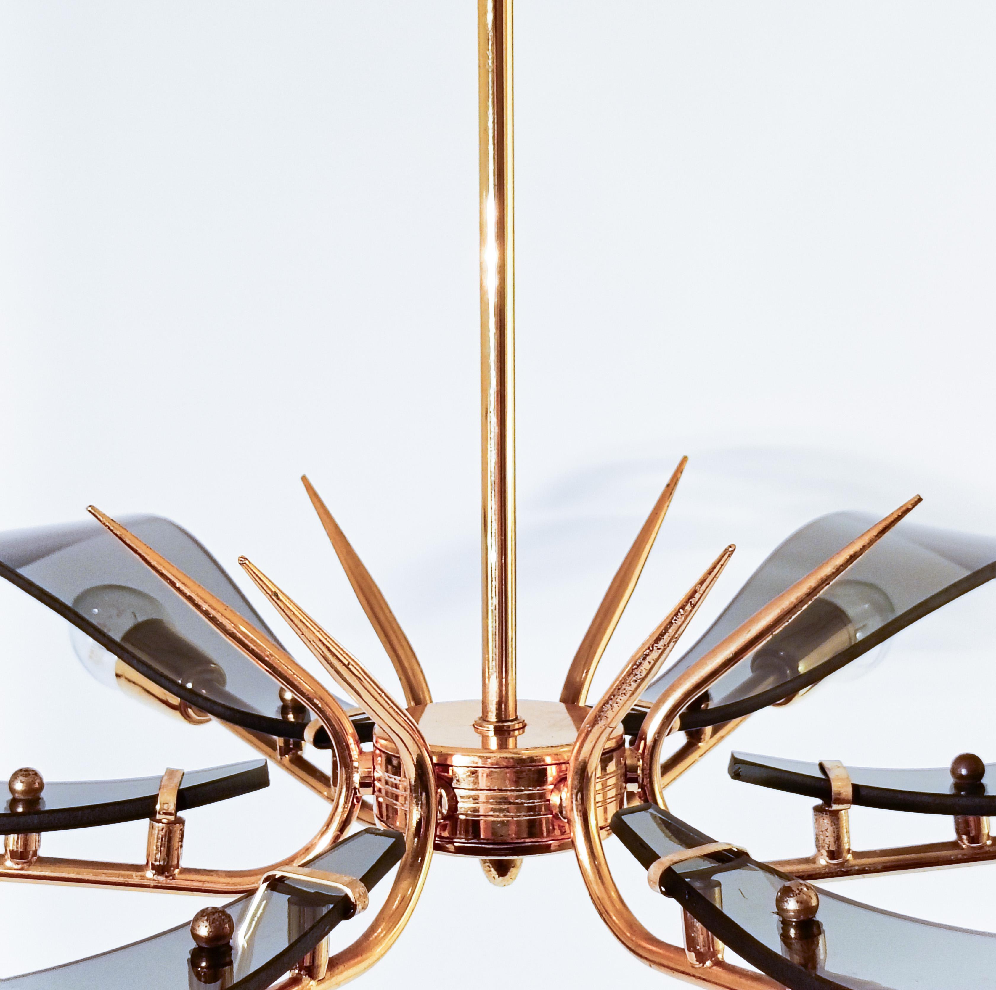 Max Ingrand. Lampadario in stile 
