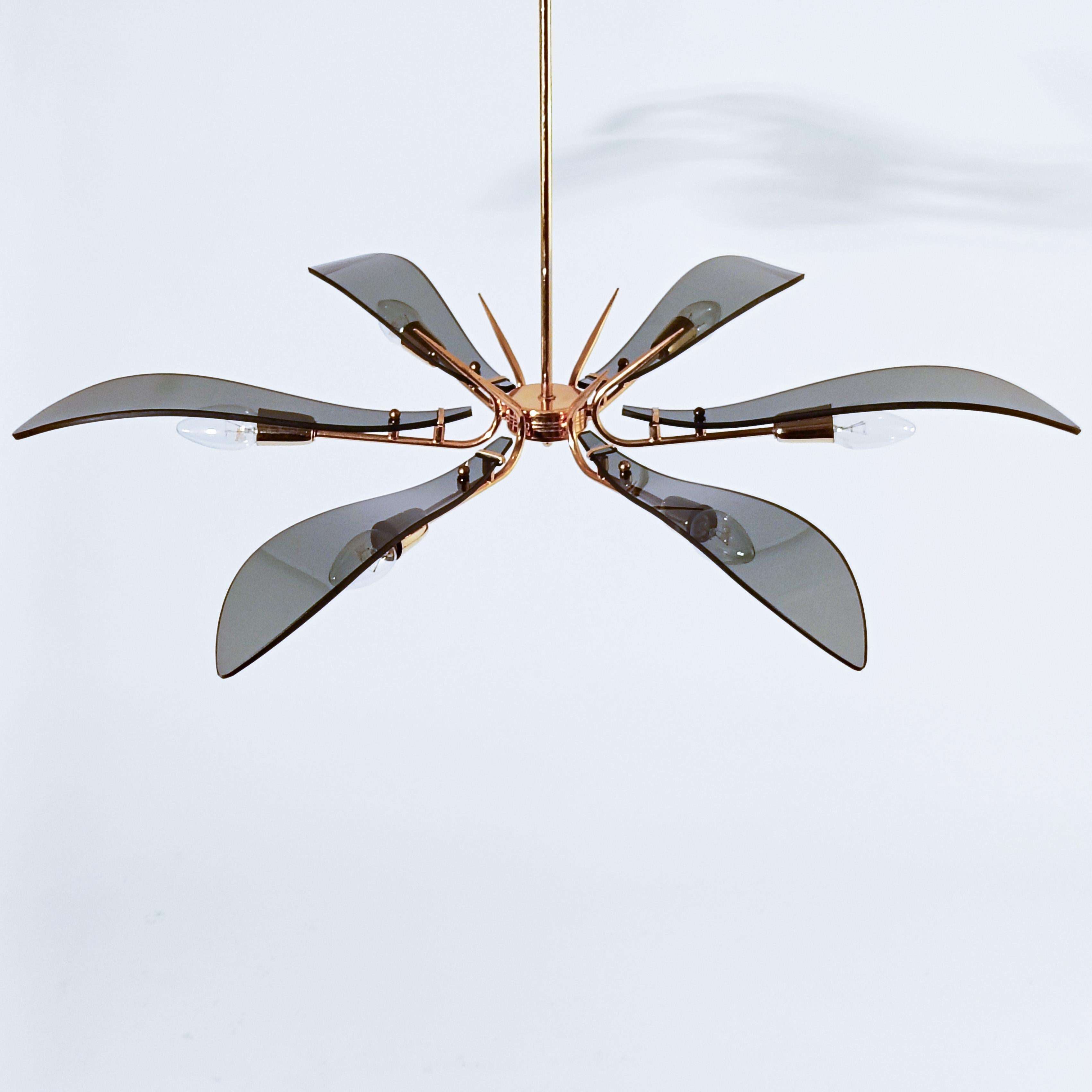 Max Ingrand. Lampadario in stile 